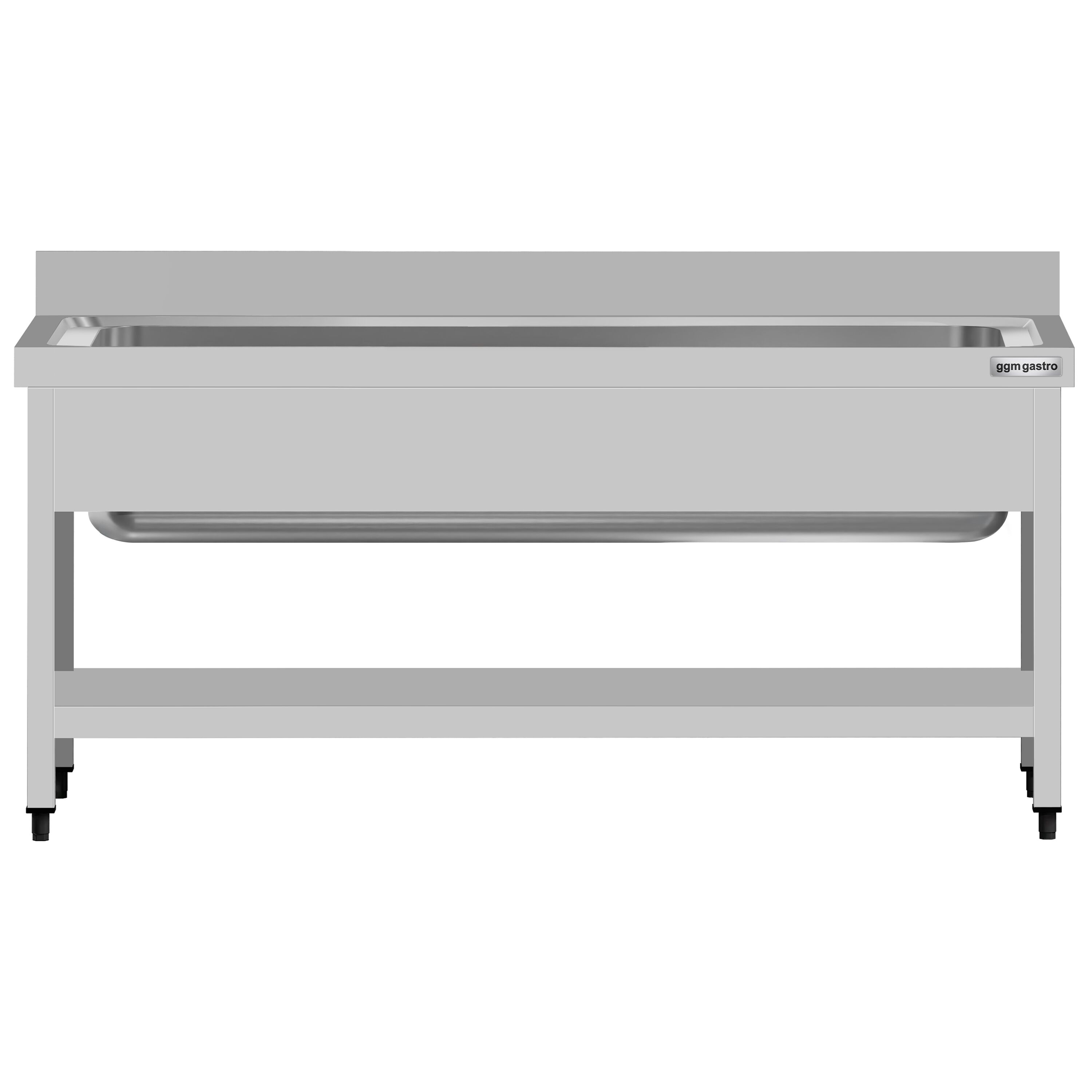 Plonge en inox ECO - 1600x700mm - avec étagère basse & 1 bac