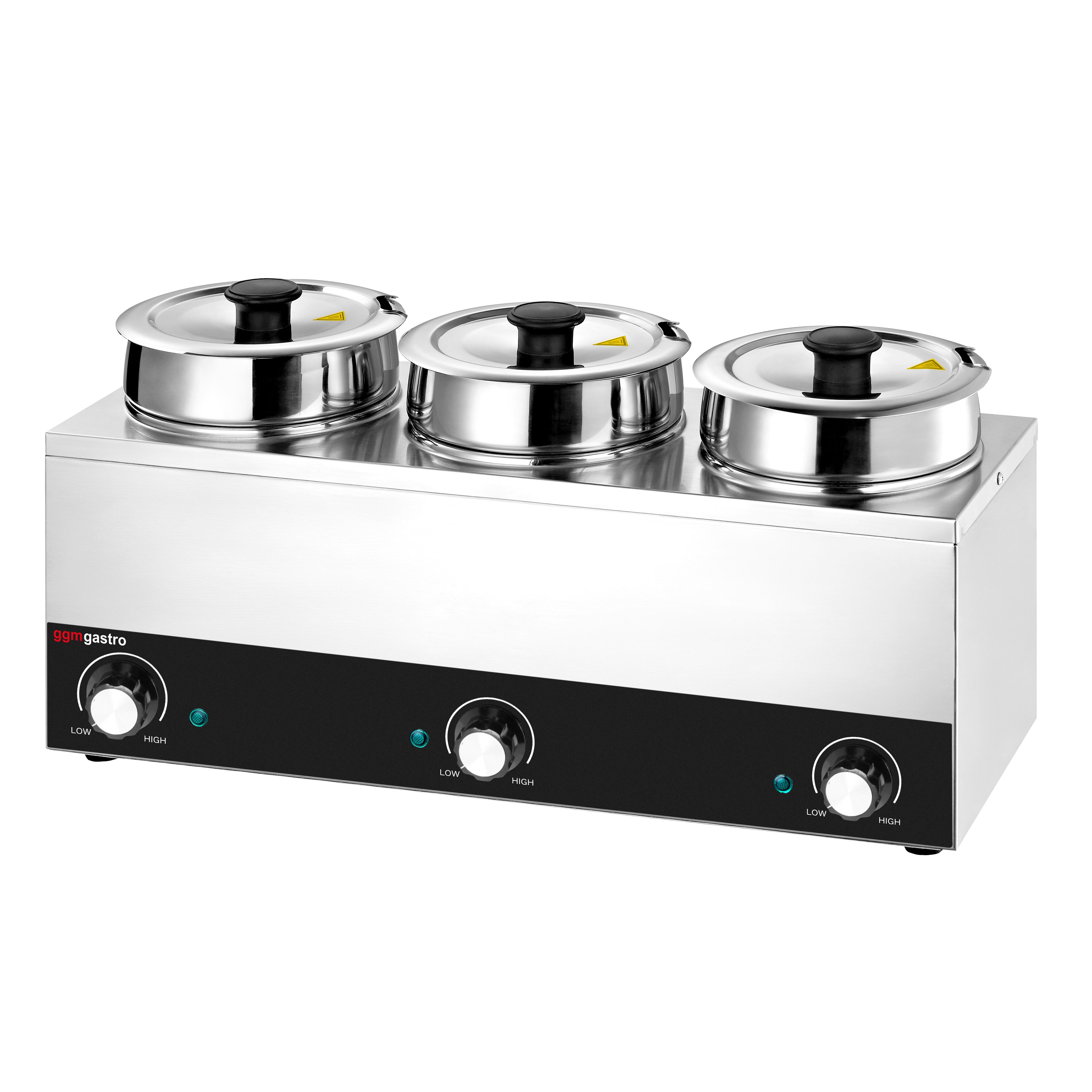 Bain-marie à sauce Inox PROFESSIONNEL - 3x3,5L (10,5L) - 450W