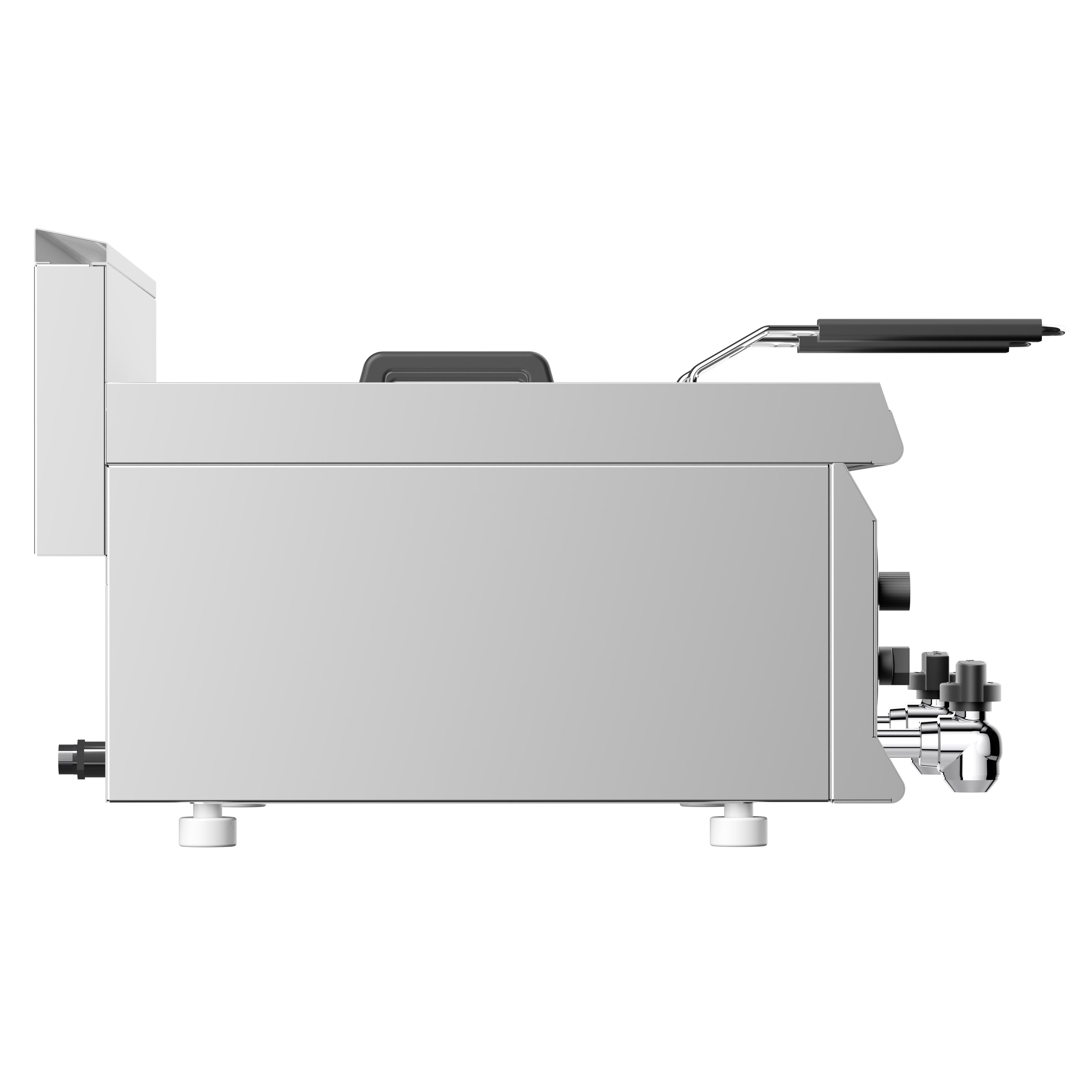 Friteuse à gaz double - 8 + 8 litres - 12 kW - avec robinet de vidange