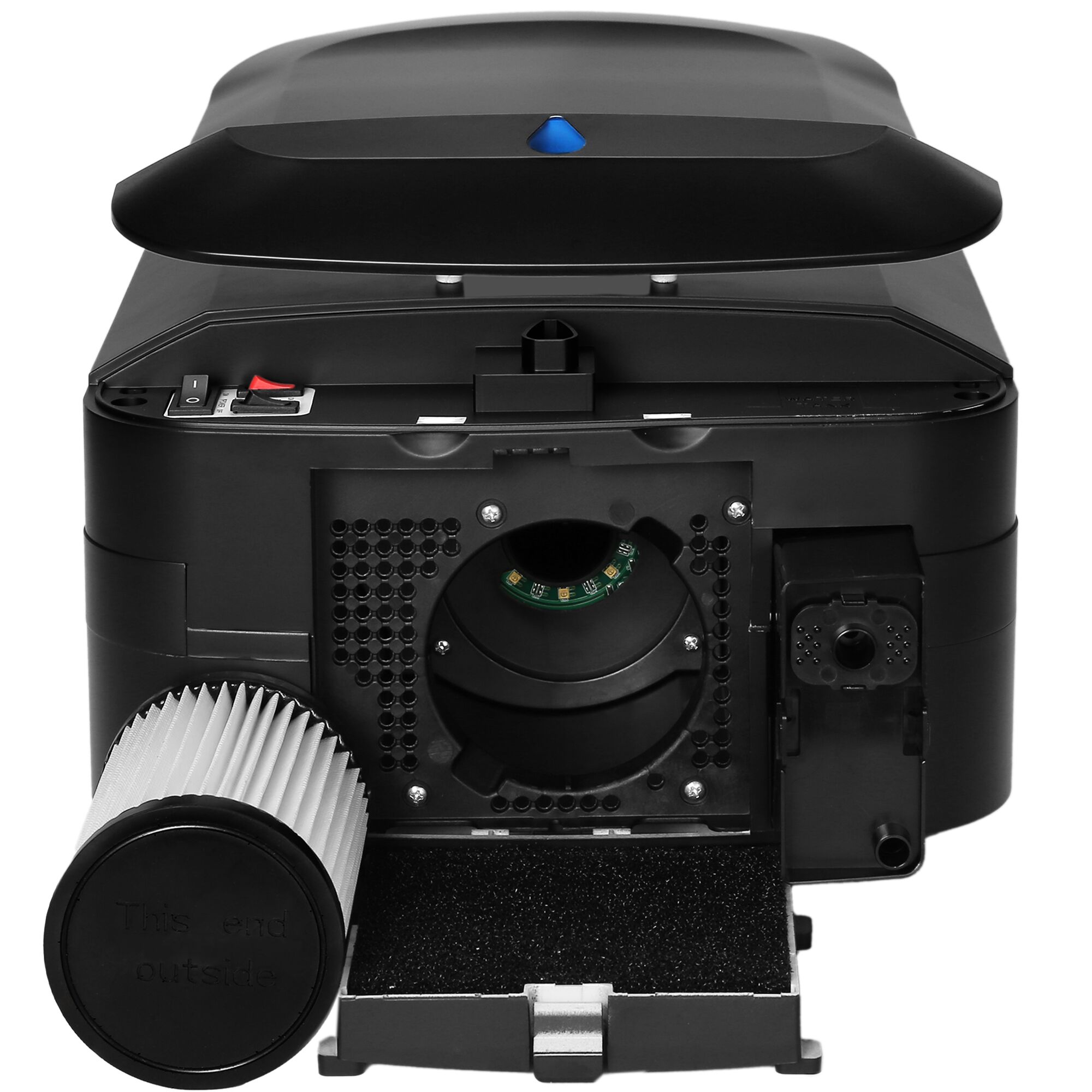 Sèche-mains avec capteur & lampe UV - Noir mat
