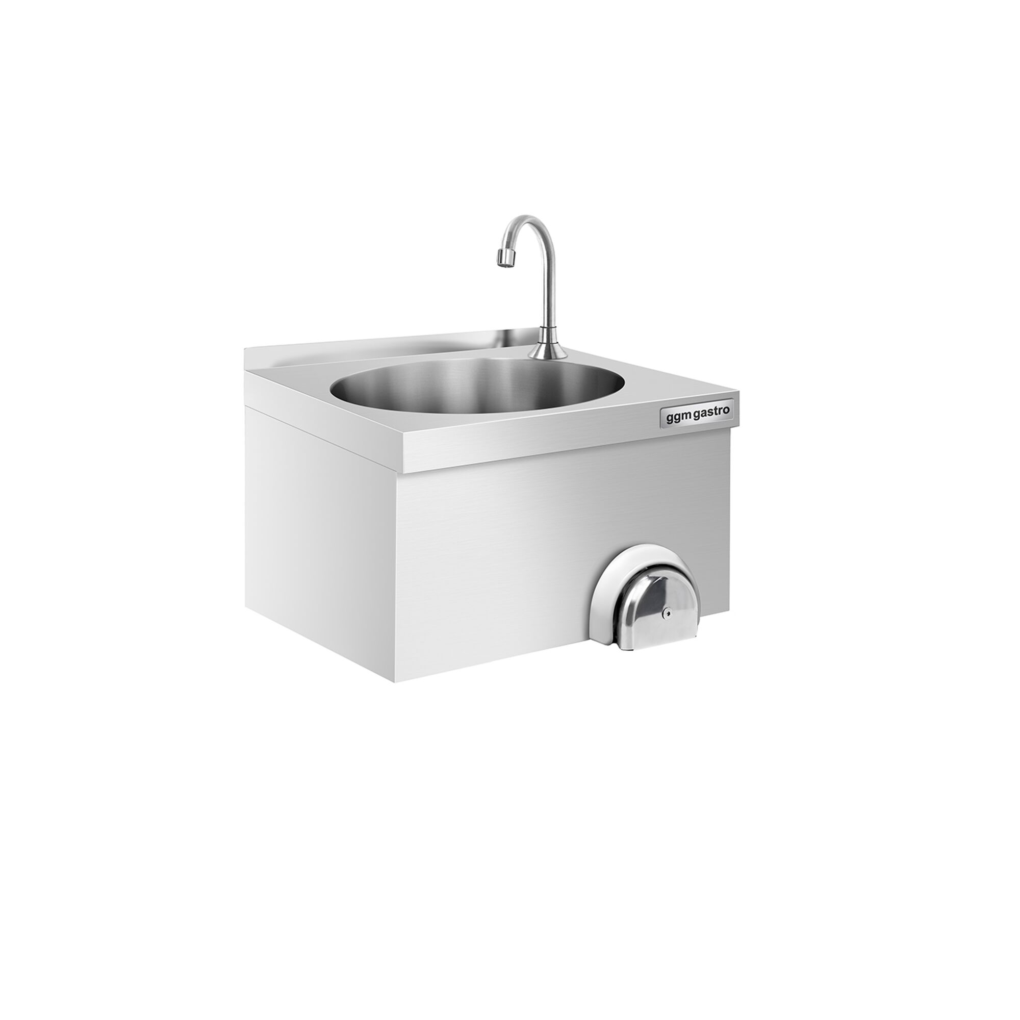 Lave-mains - Acier inoxydable - avec commande fémorale (raccordements eau froide & eau chaude)