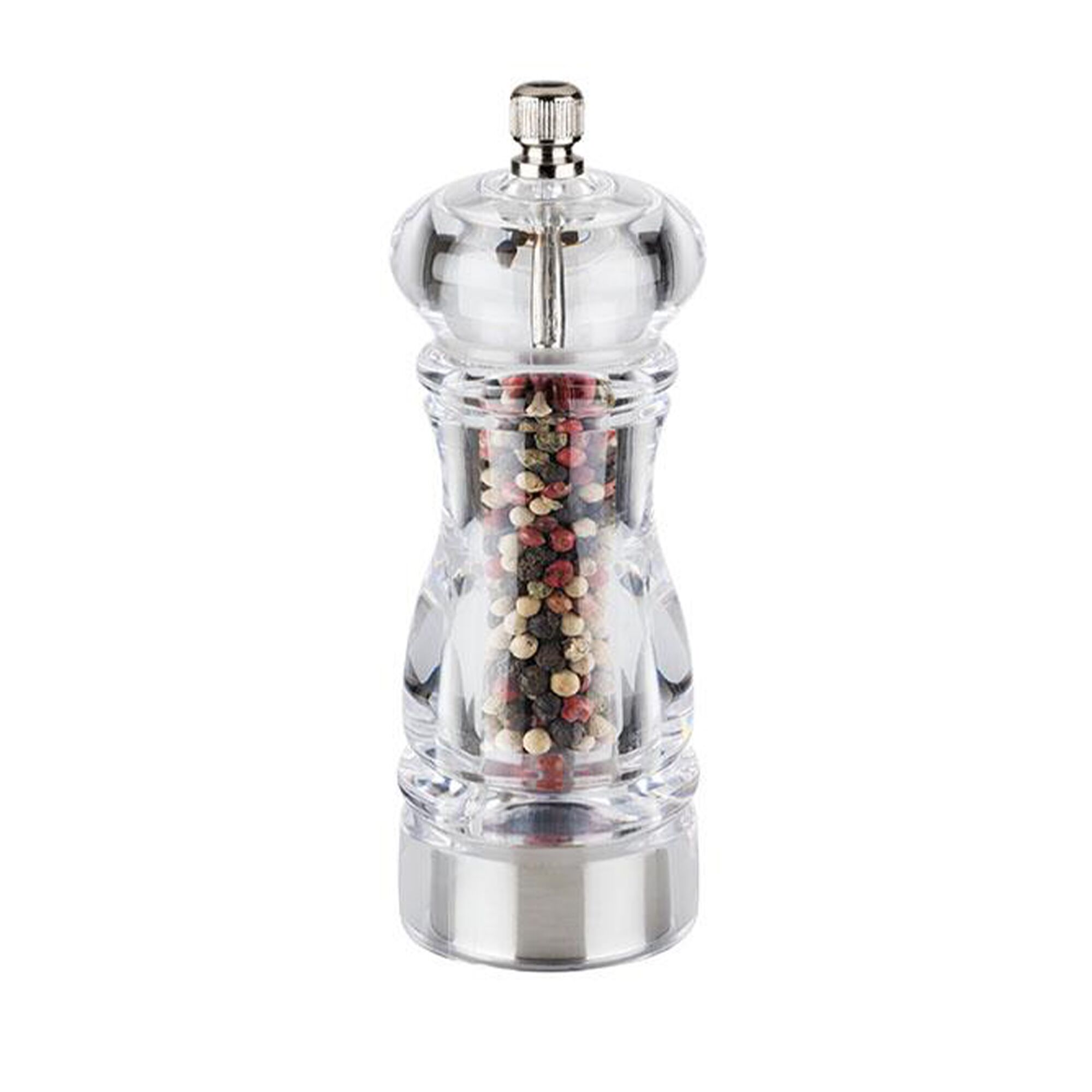 (6 pièces) Moulin à poivre – CLEARGRIND – Acrylique – Hauteur : 150 mm – Transparent