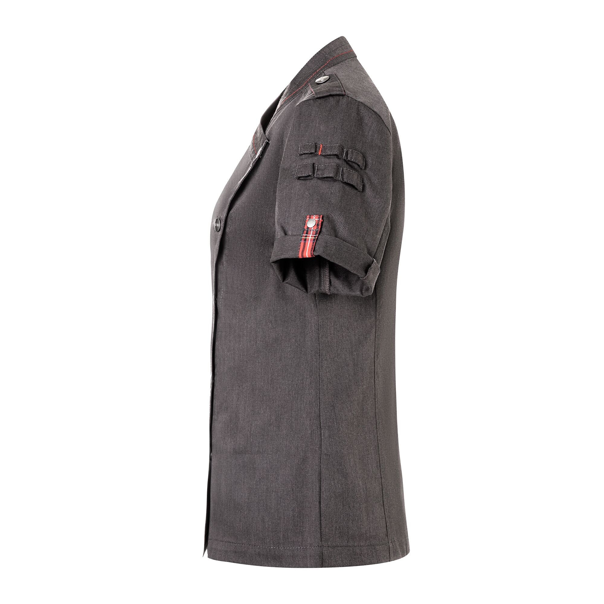 KARLOWSKY | Veste de cuisine à manches courtes pour femmes - Style denim ROCK CHEF®-Stage2 - Taille : 42