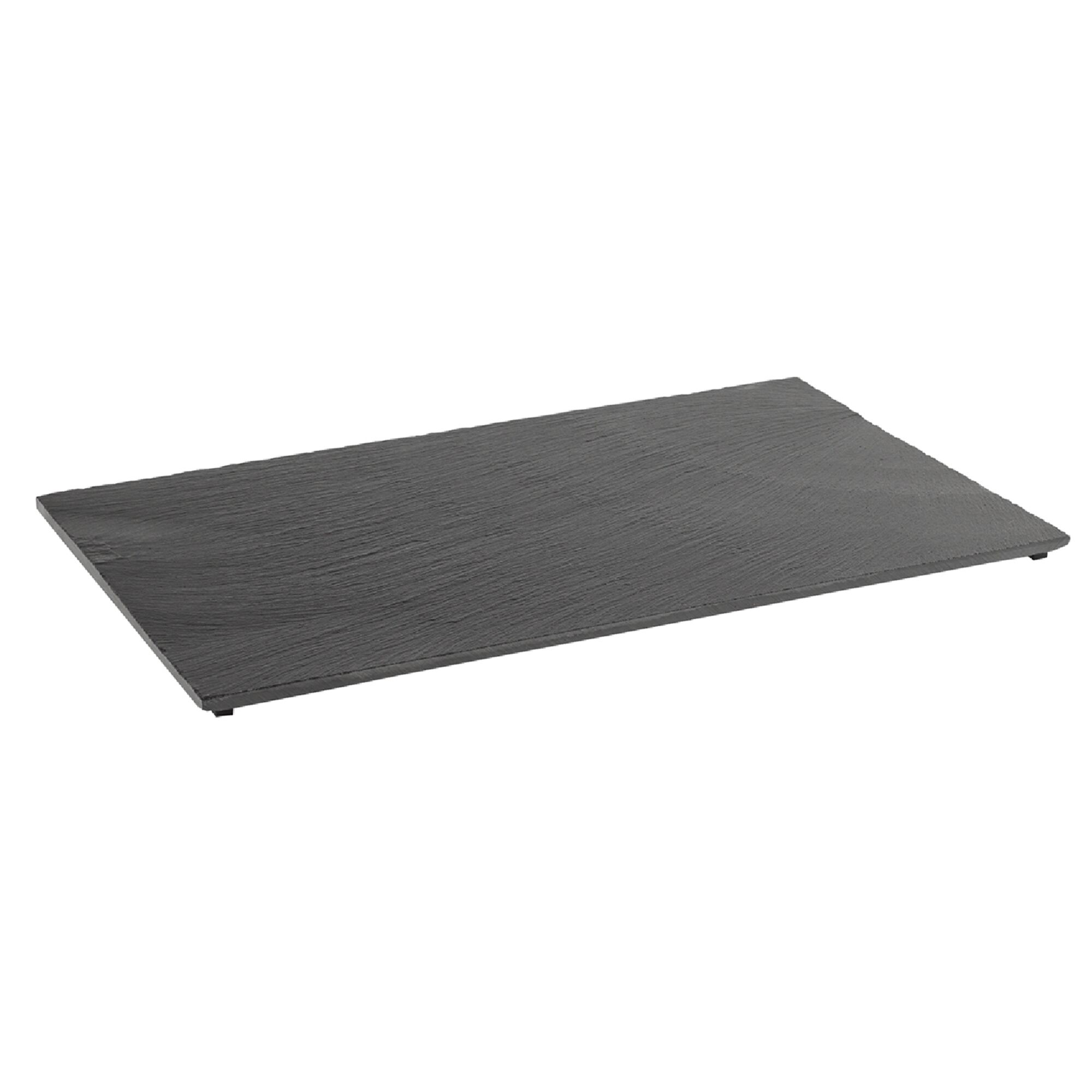 (6 pcs) Plateau en ardoise naturelle - GN 1/1 - VALO - Lot de 6 - 530x325mm - patins antidérapants inclus
