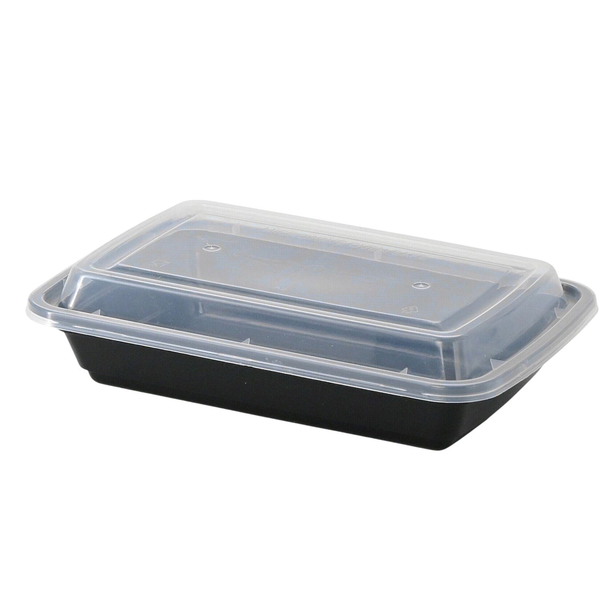 (300 pcs) Barquette réutilisable - 450ml - Rectangulaire - Noir
