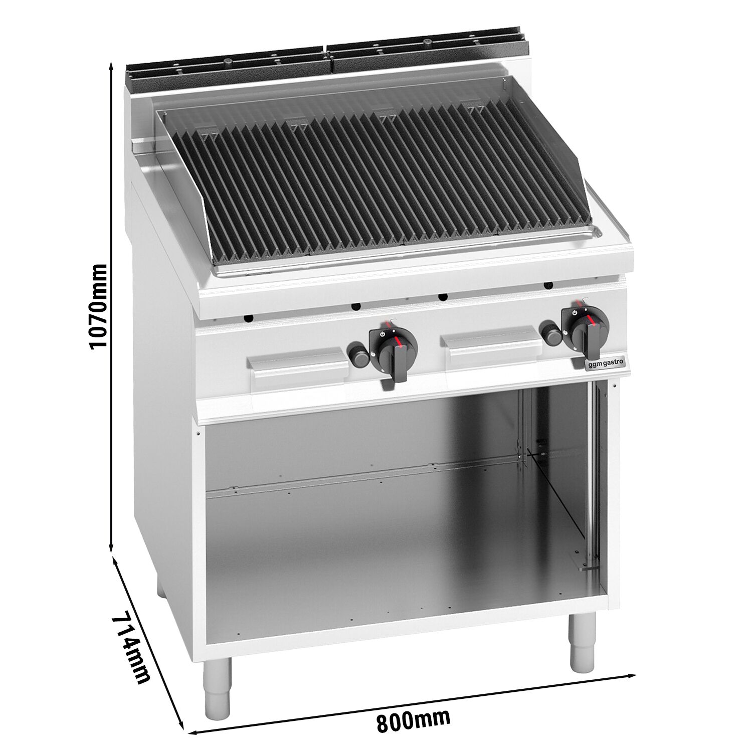 Grill à pierre de lave à gaz – 13,8 kW