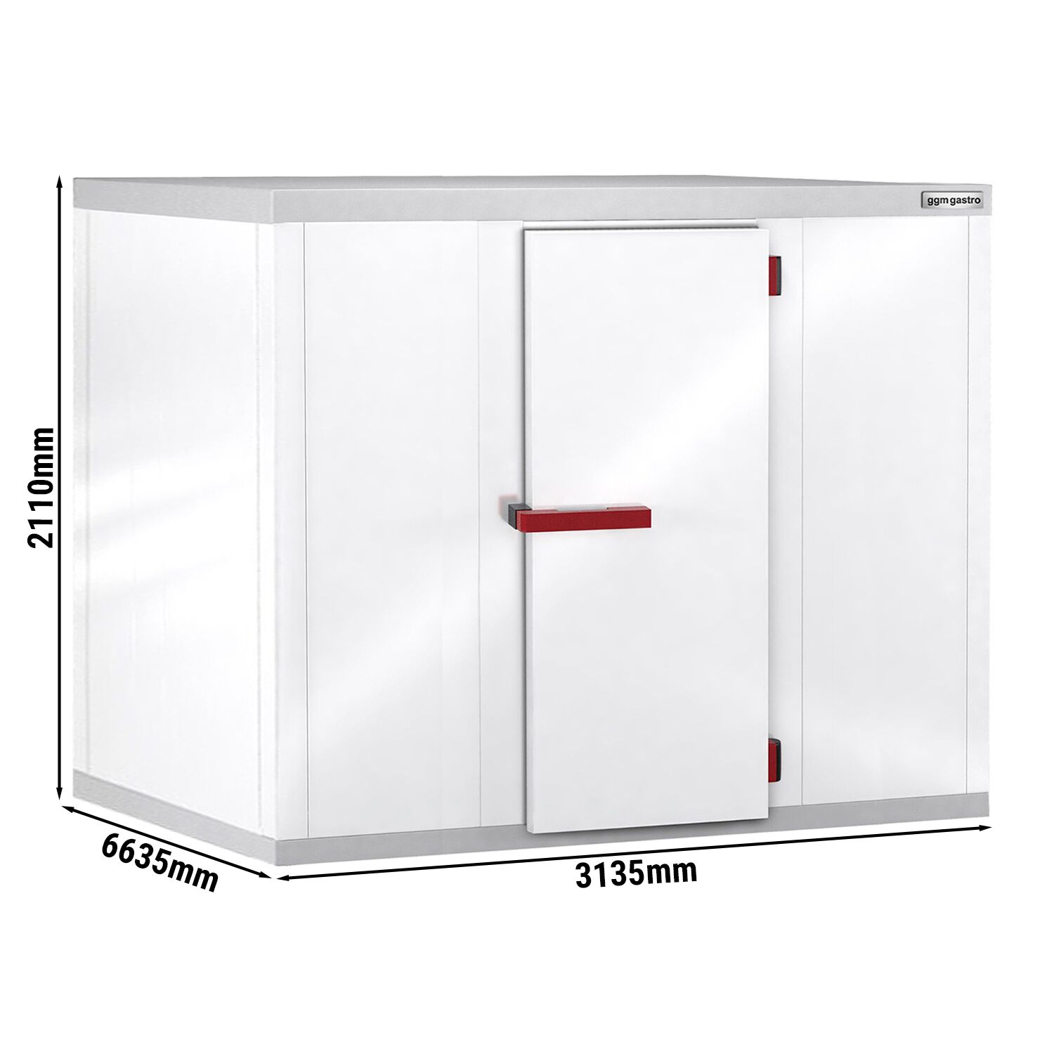 Chambre froide - 3130 x 6630 mm - 37,56 m³