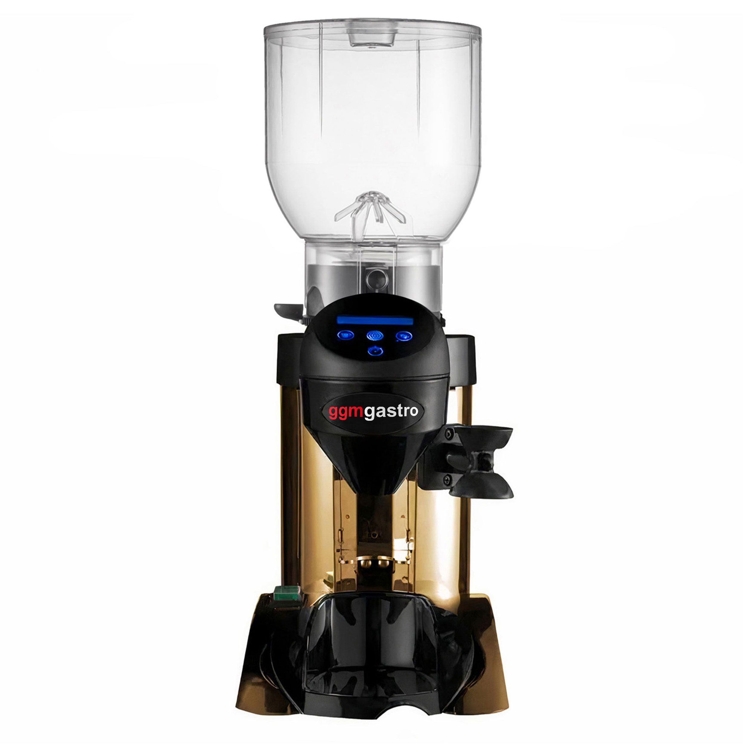 Commercial Coffee Grinder - 2kg - 63dB - with Dispenser (Doser) - Gold