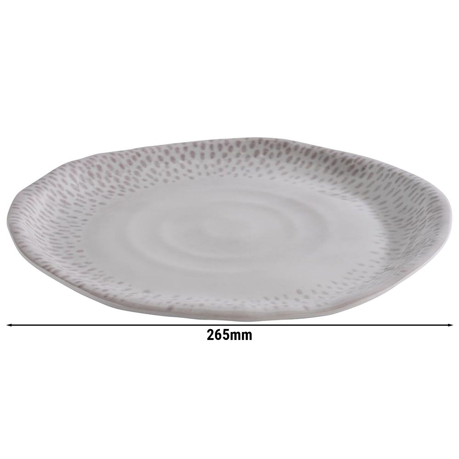 (6 pièces) FOOTMARK - Assiette - Mélamine - Ø 265 mm