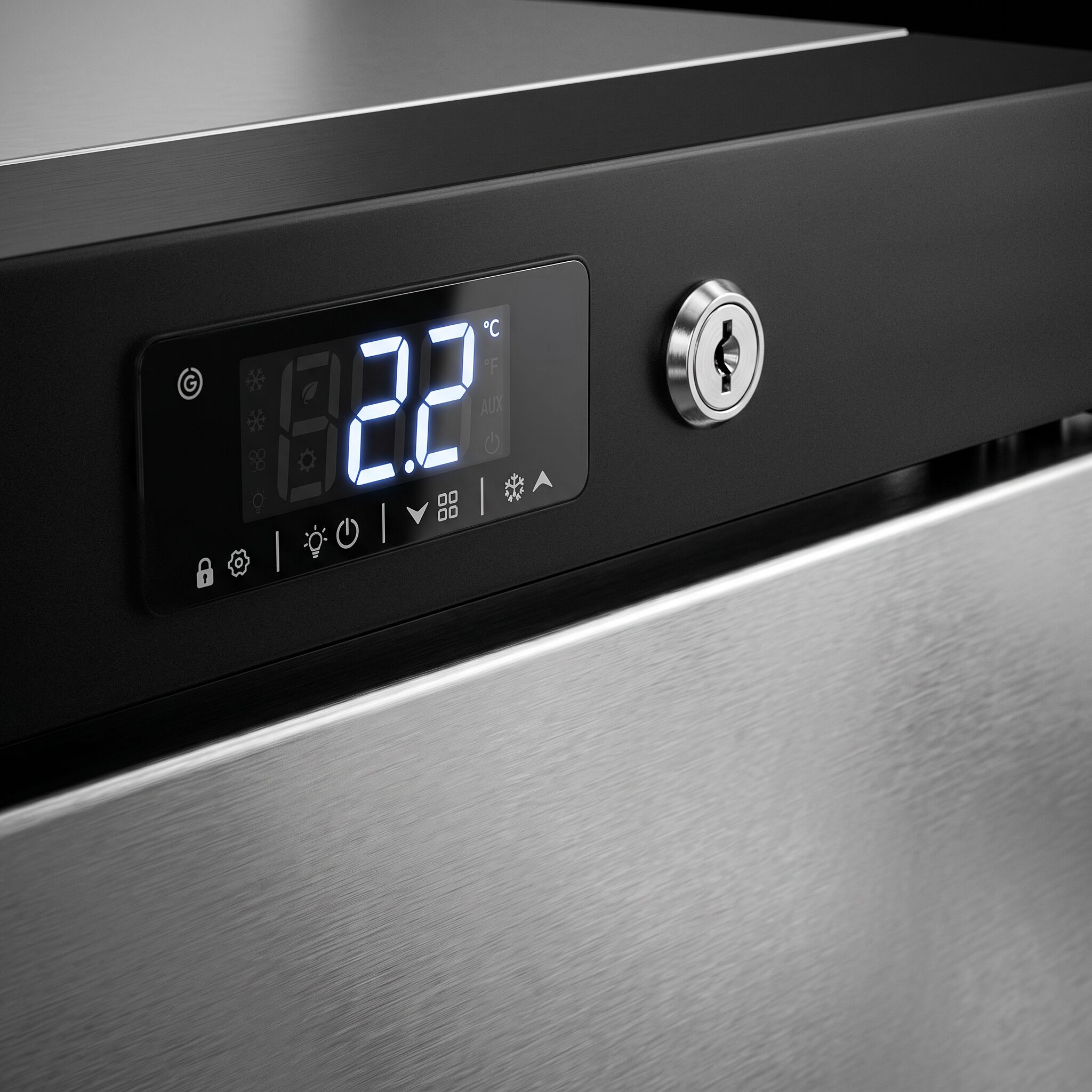 Réfrigérateur de stockage en acier inoxydable PREMIUM - 400 litres - à 1 porte