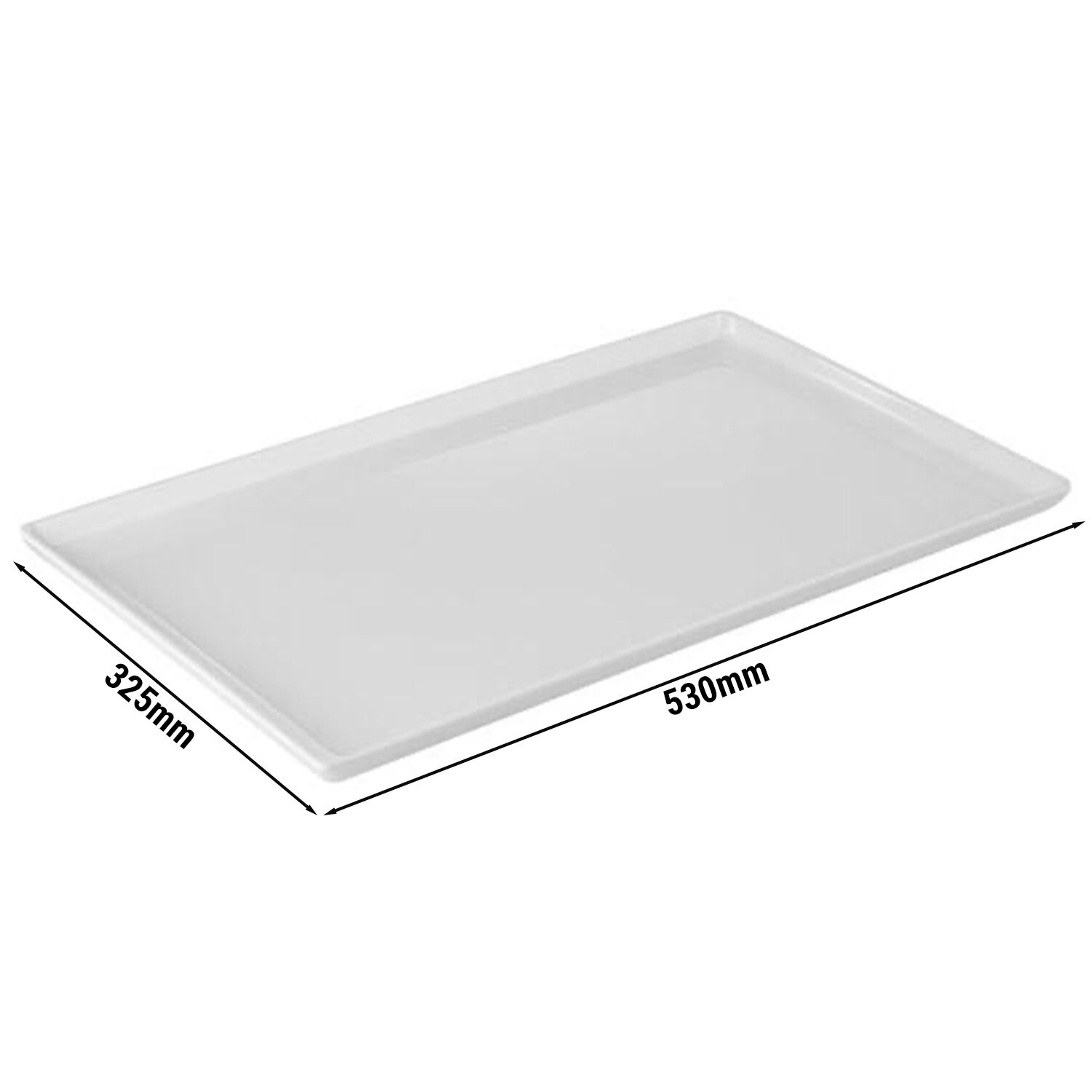 (6 pièces) Plateau GN 1/1 – FLOAT – Mélamine – Hauteur : 30 mm – Blanc