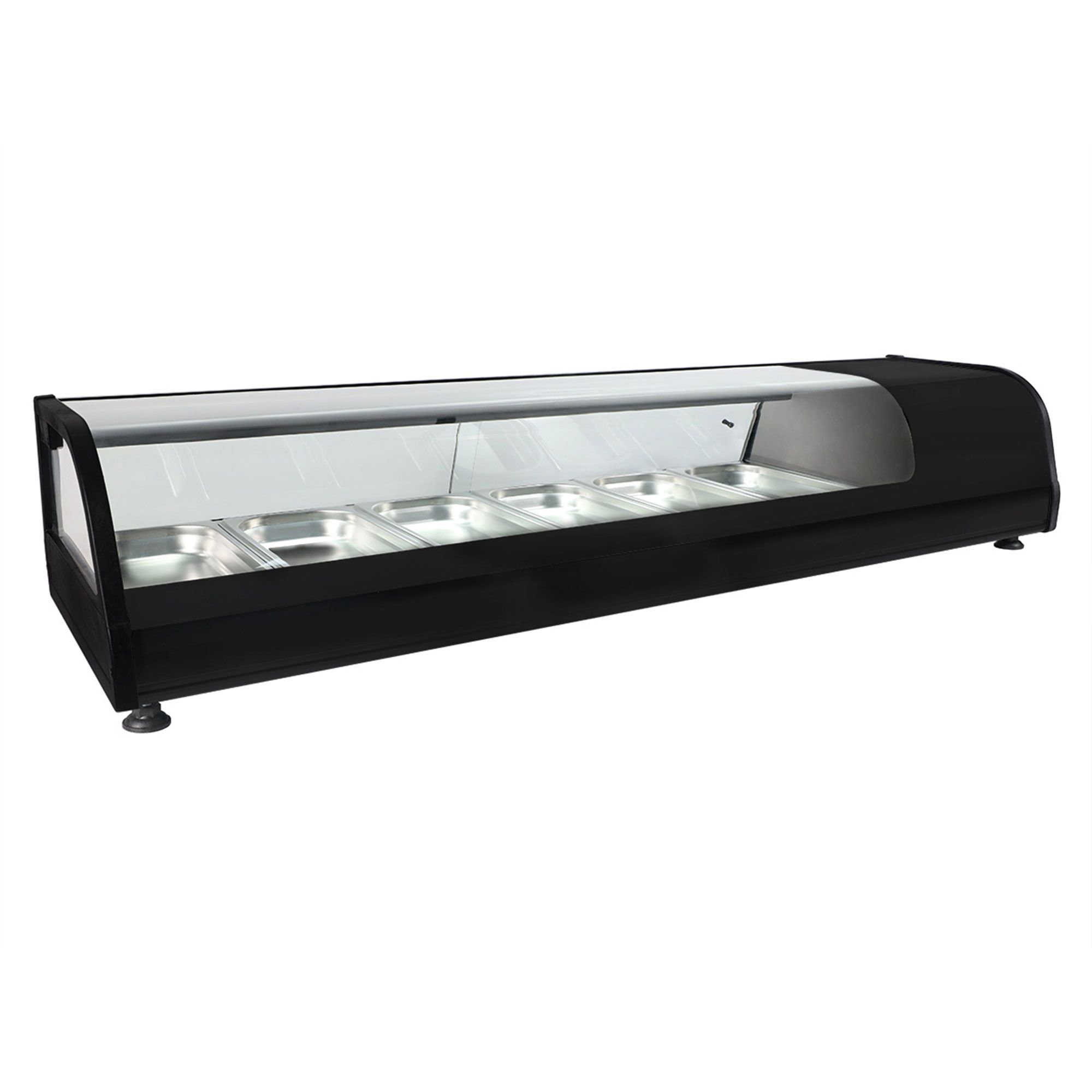 Vitrine à tapas réfrigérée PREMIUM - 1395x400mm - 6x GN 1/3