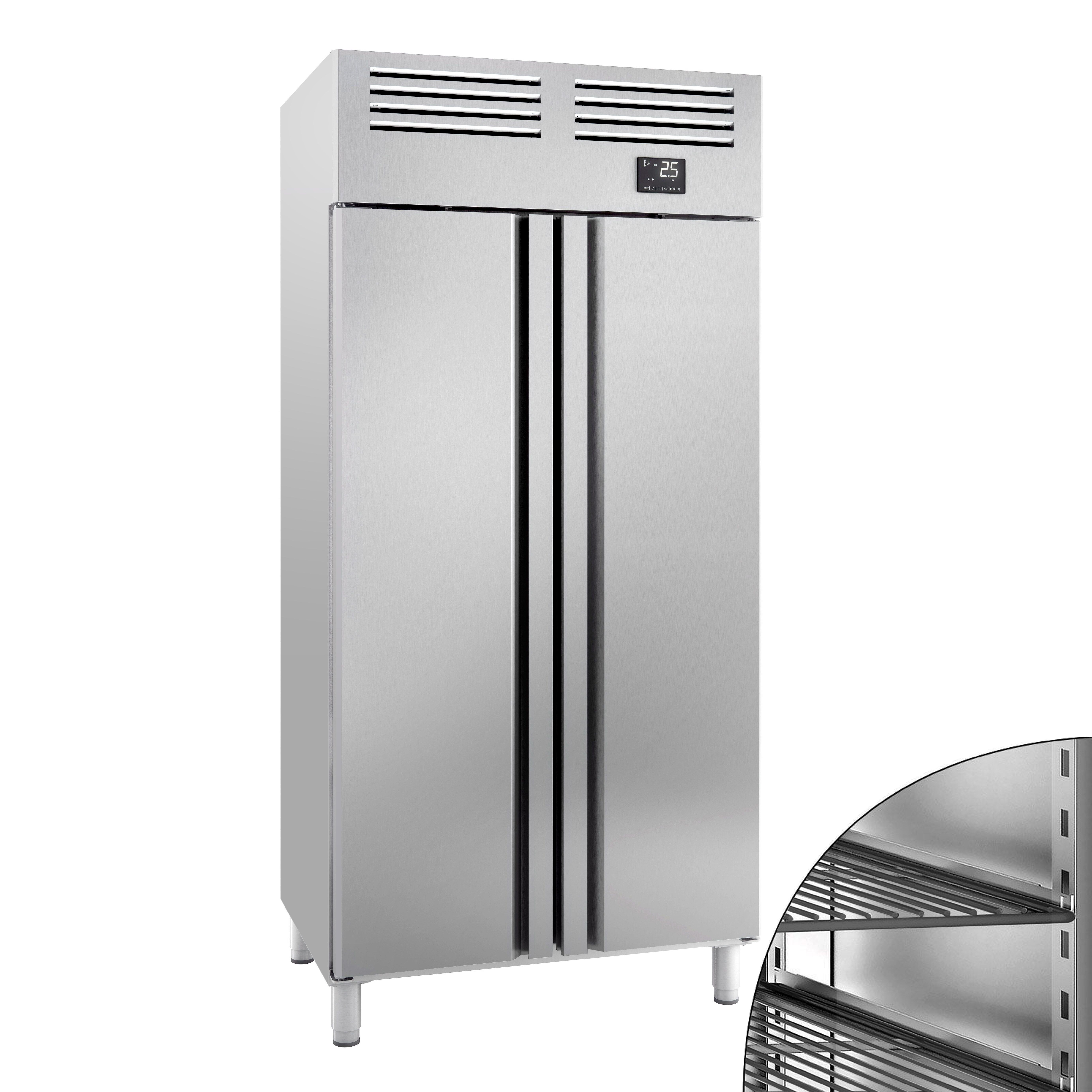 Armoire réfrigérée positive Inox AISI 304 PREMIUM PLUS - GN 1/1 - 745 L - avec 2 portes