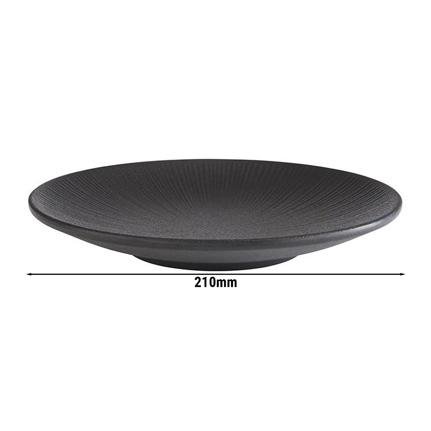 (6 pièces) NERO - Assiette - Mélamine - Ø 210 mm