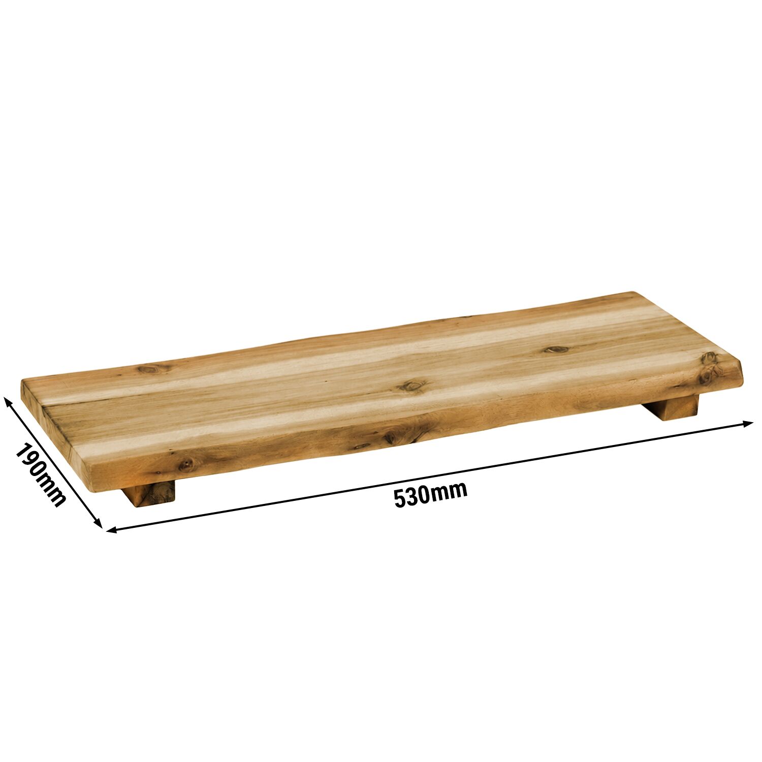 (4 pieces) Serving board with legs - 190x530x40mm 