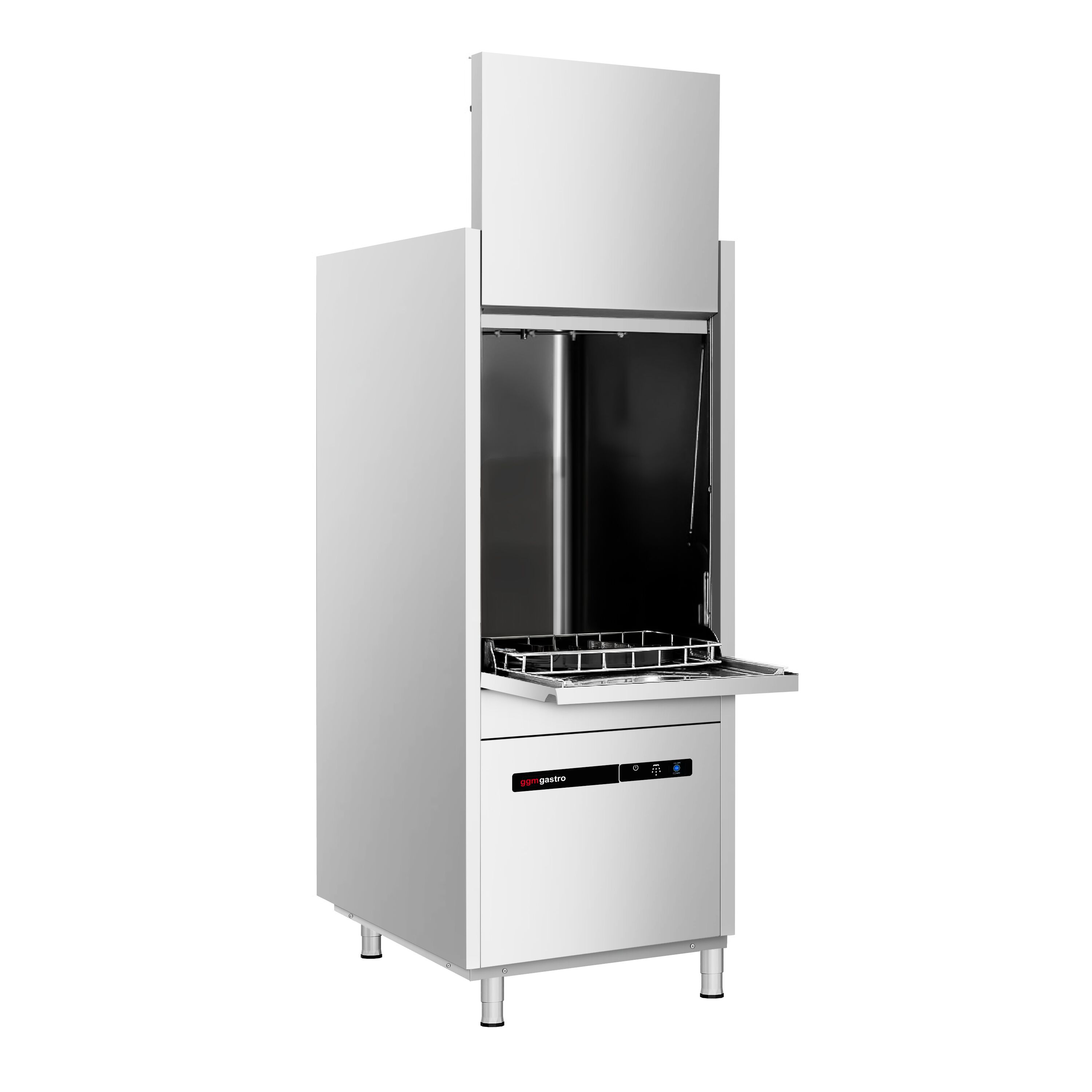 Doppelwandige Topfspülmaschine - Touch - 16,7 kW - mit Reiniger- & Laugenpumpe