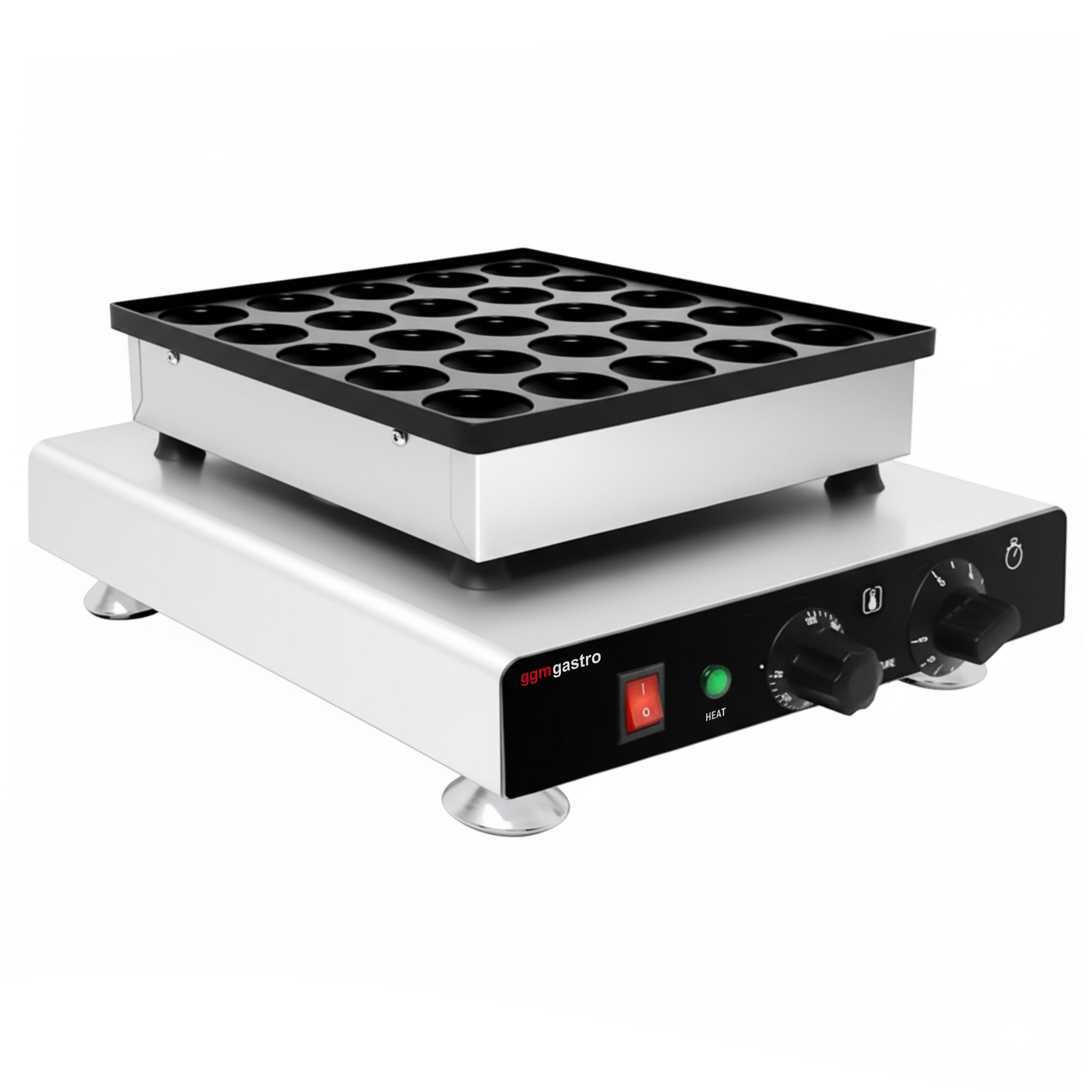 Gaufrier – simple – manuel – 850 watts – Forme : poffertjes – pour 25 pièces