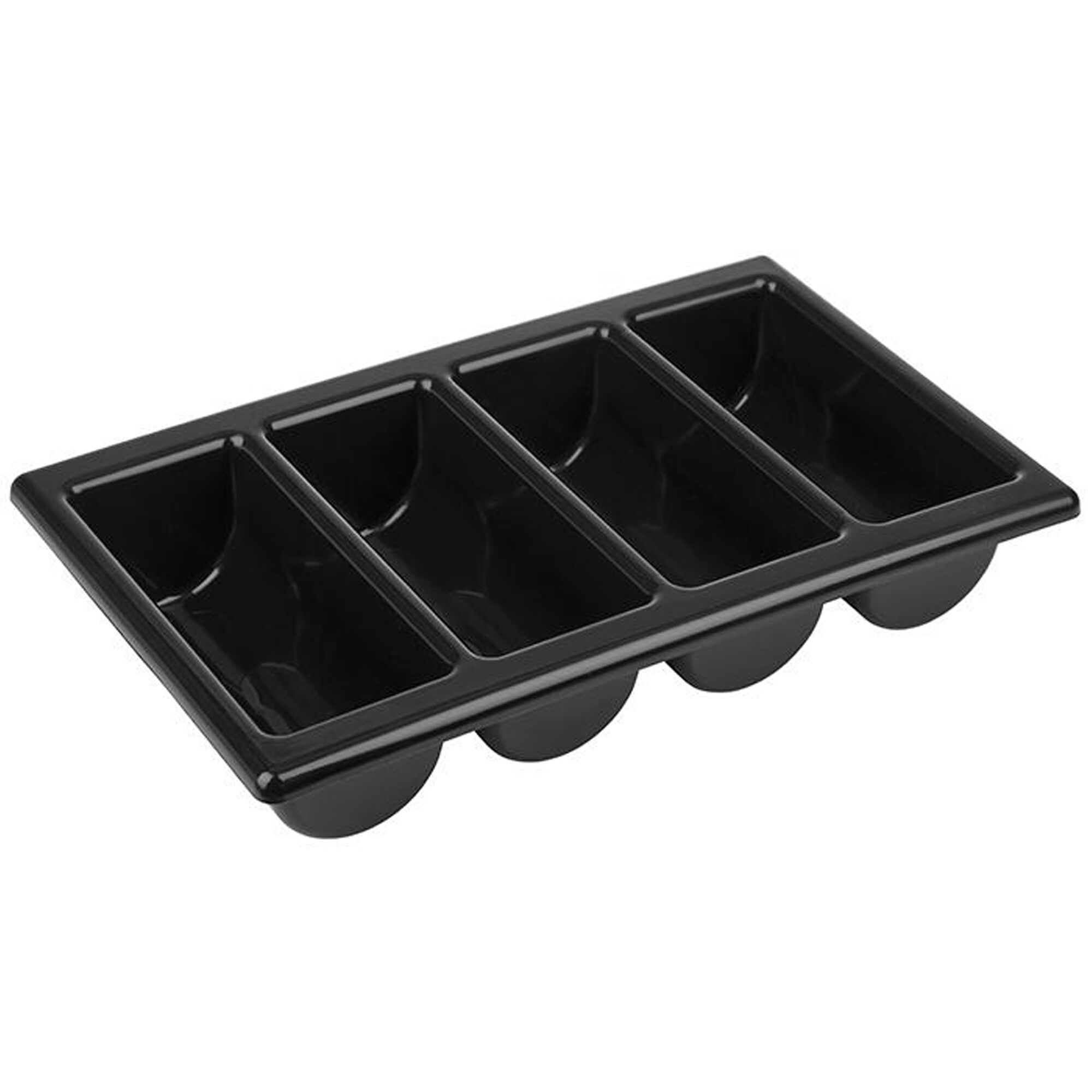 (6 Pièces) Bac à Couverts GN 1/1 - 530 x 325 mm - Polypropylène - 4 Compartiments