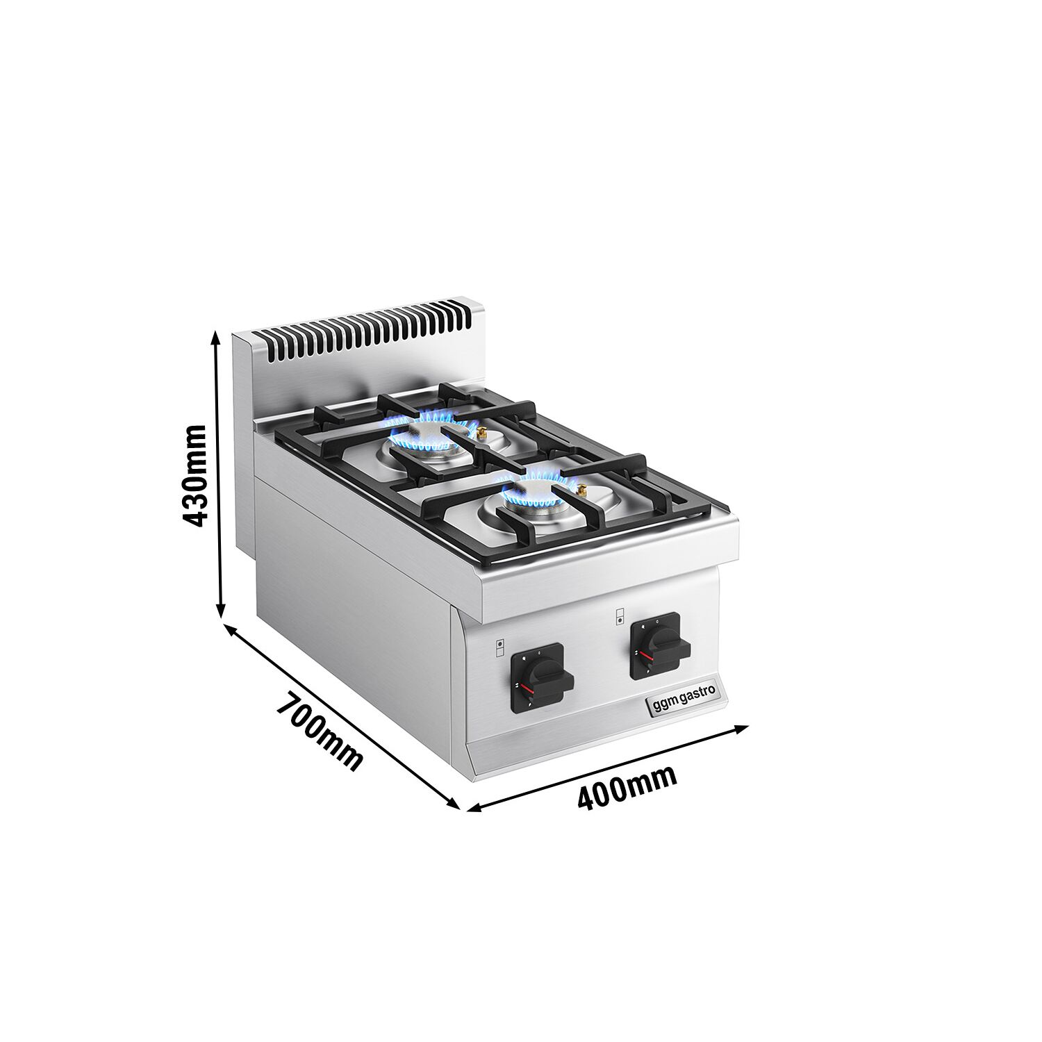 Fourneau à gaz – 10 kW – 2 brûleurs