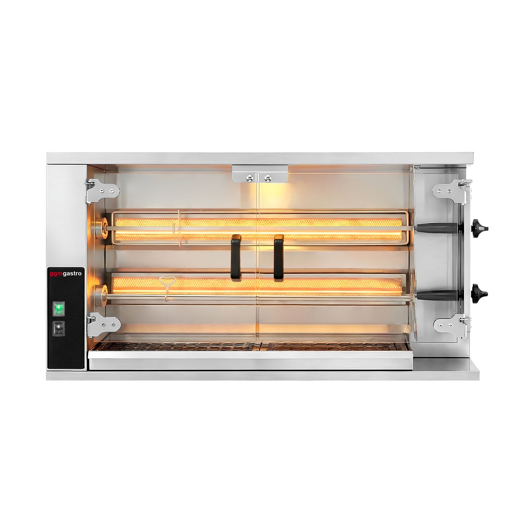 Gaz Rôtissoire à poulets Compacte à poser - avec 2 broches pour jusqu’à 10 poulets - 9,4kW