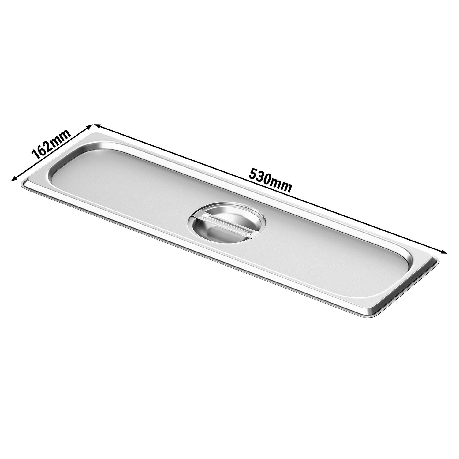 (6 pièces) Couvercle en acier inoxydable GN 2/4