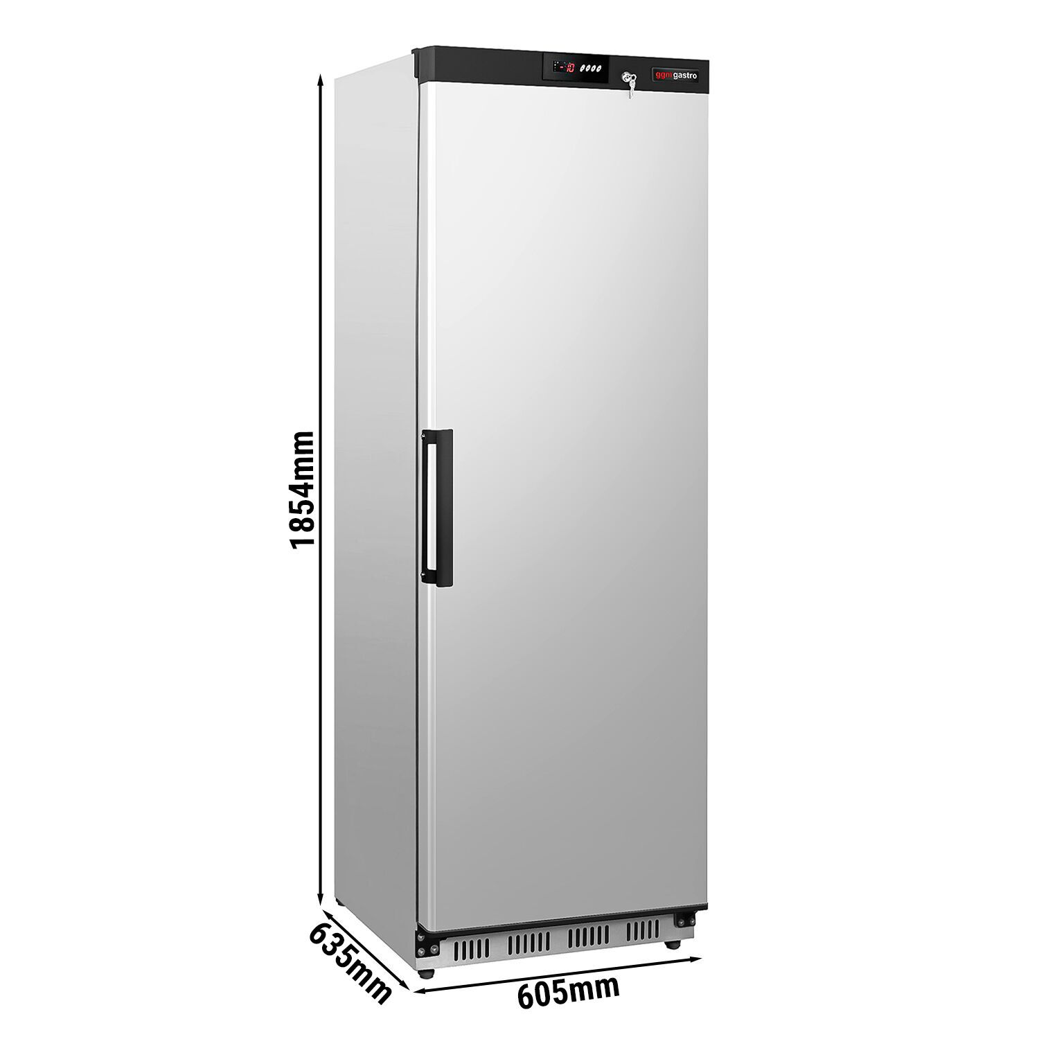 Congélateur de stockage inox PREMIUM – 400 litres – avec 1 porte – intérieur de la porte en plastique