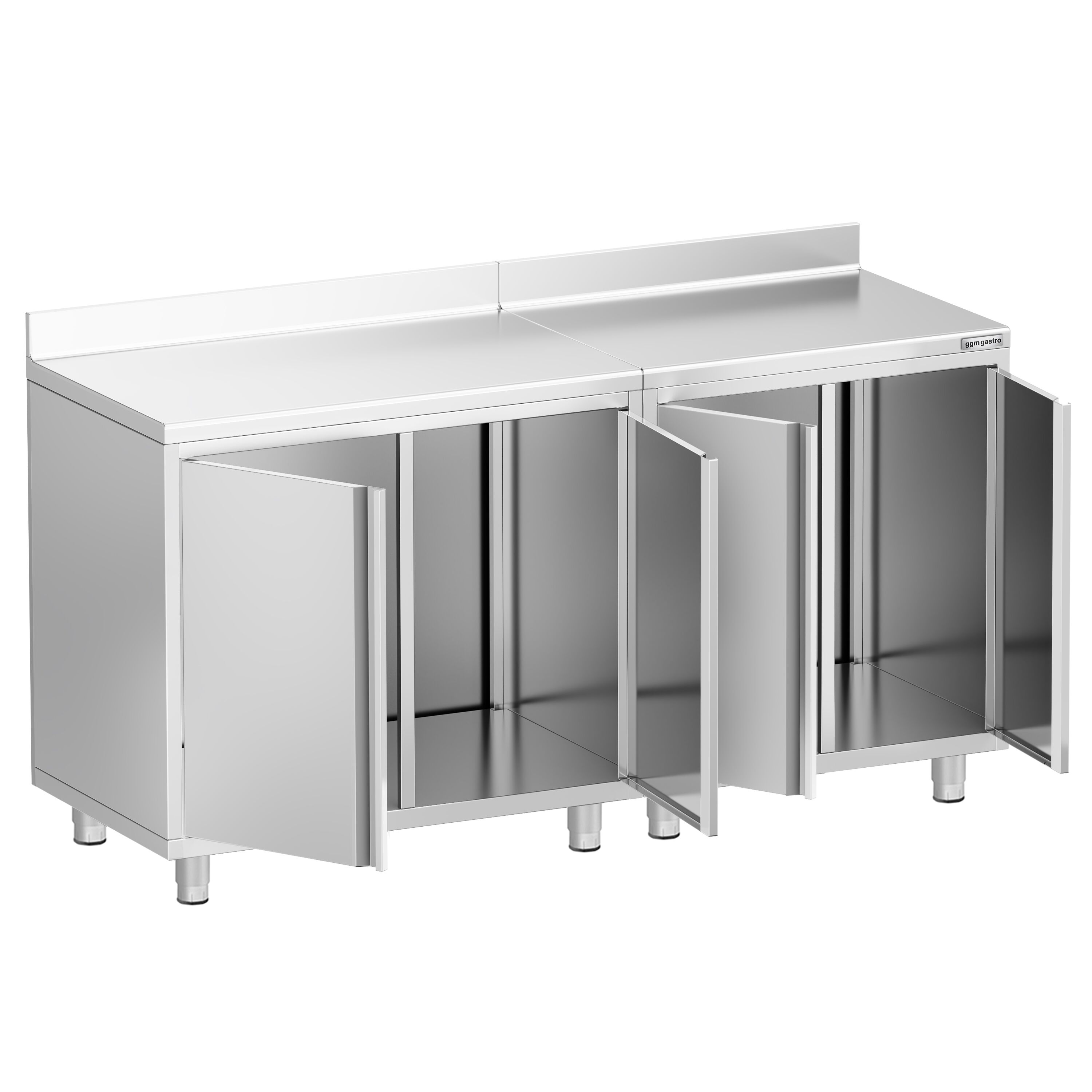 Armoire de travail pour machine à café filtre - 1800x600mm - avec dosseret - 4 portes battantes