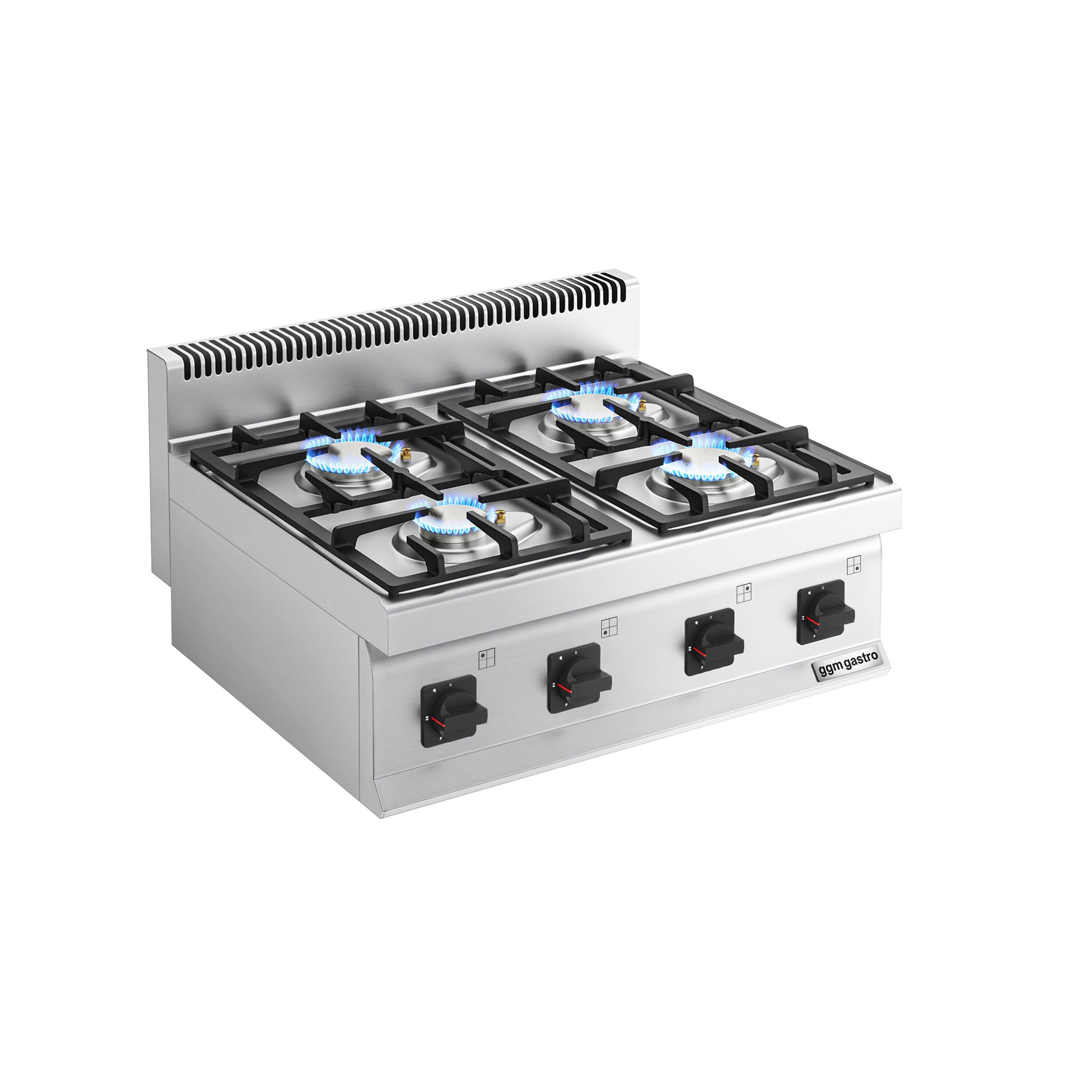 Fourneau à gaz – 23 kW – 4 brûleurs