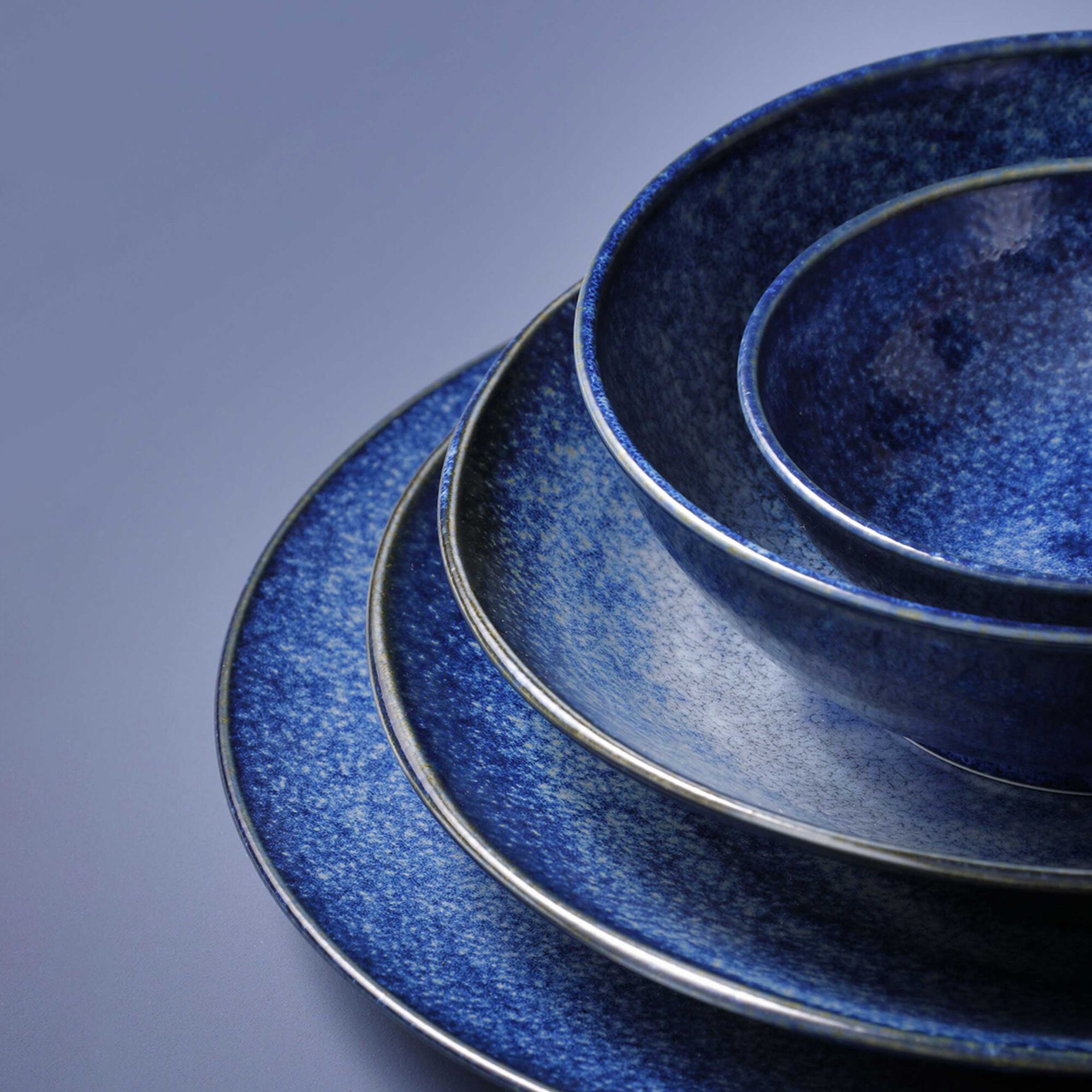 (5 pièces) KIRYU - Assiette - Plate - Ø 275 mm - Bleu