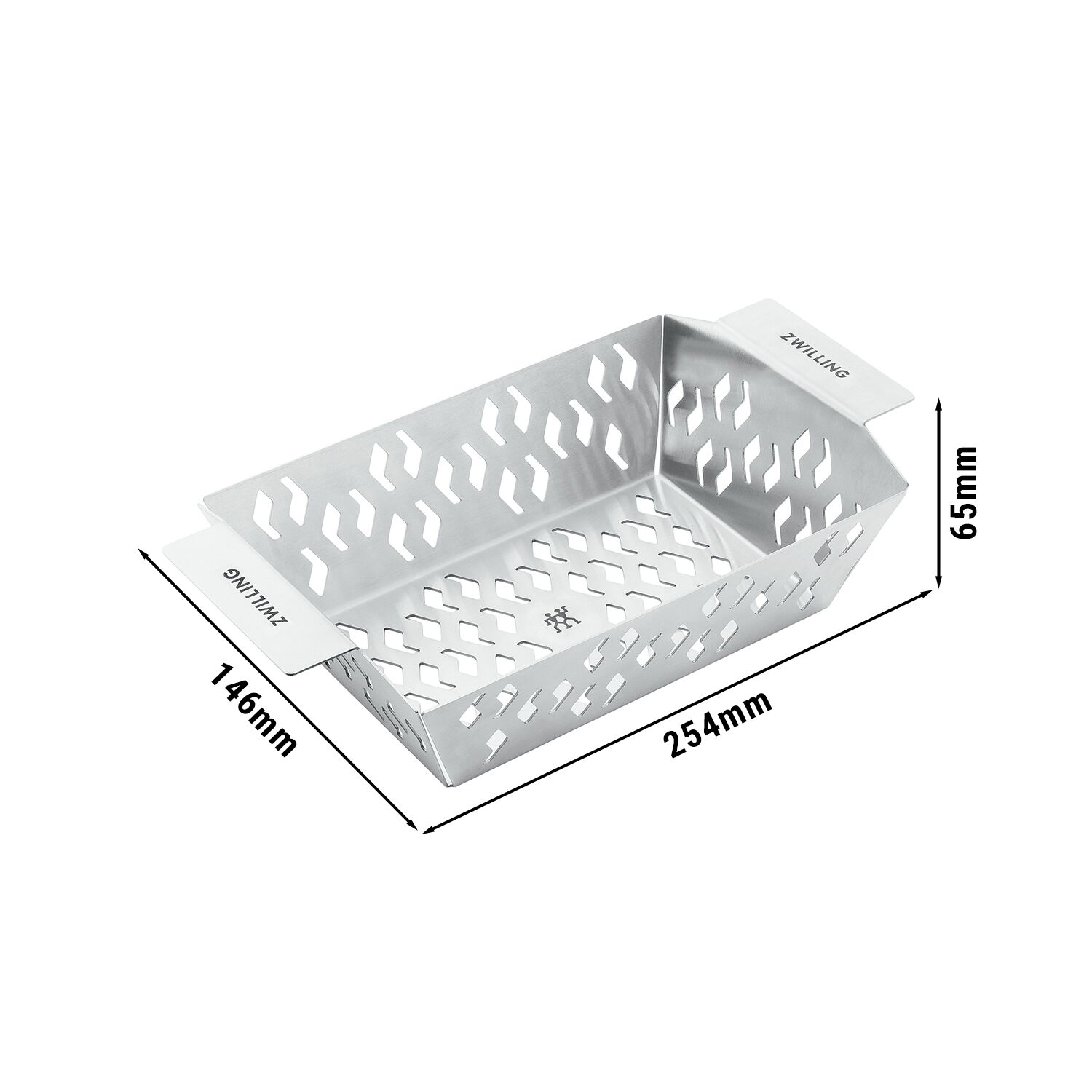 ZWILLING | BBQ Grill Basket S without Handle – Silver, Direct‑Flame Safe, Easy‑Clean, Robust
