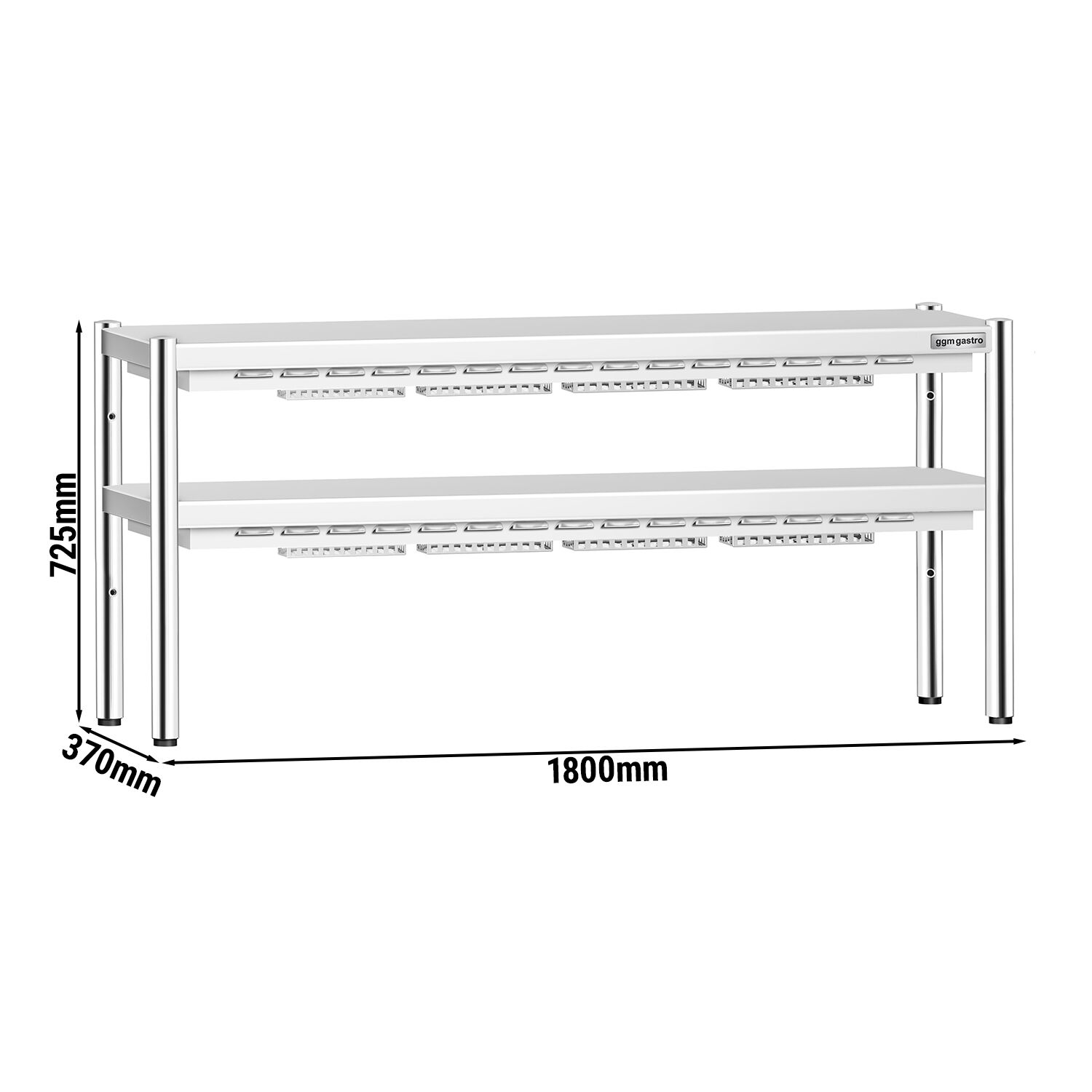 Pont chauffant PREMIUM - infrarouge - 1800x370mm - 1,4kW - 2 étage(s) chauffant(s) - réglable en hauteur