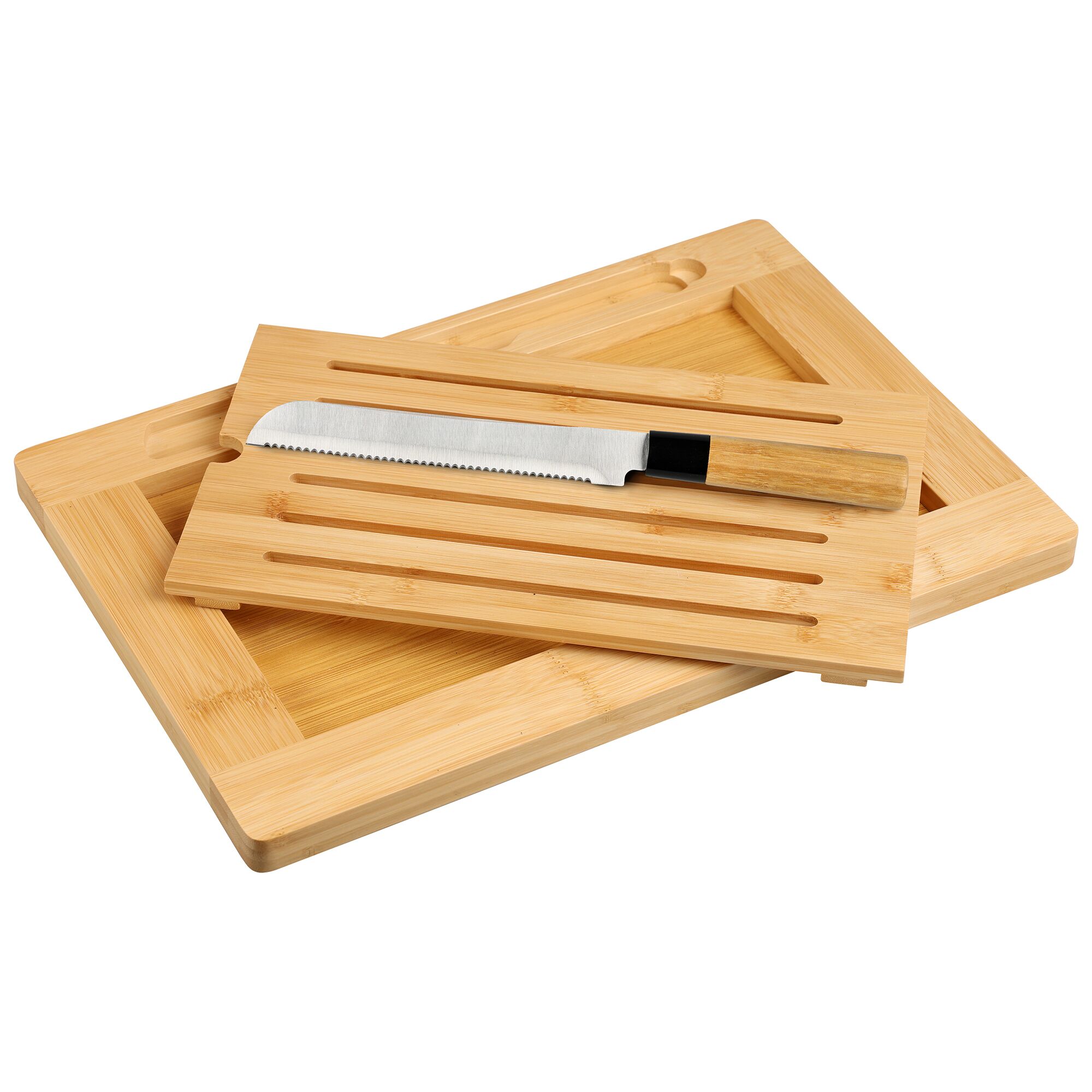 (5 pieces) Bread Cutting Board with Knife - 280x420x20mm
