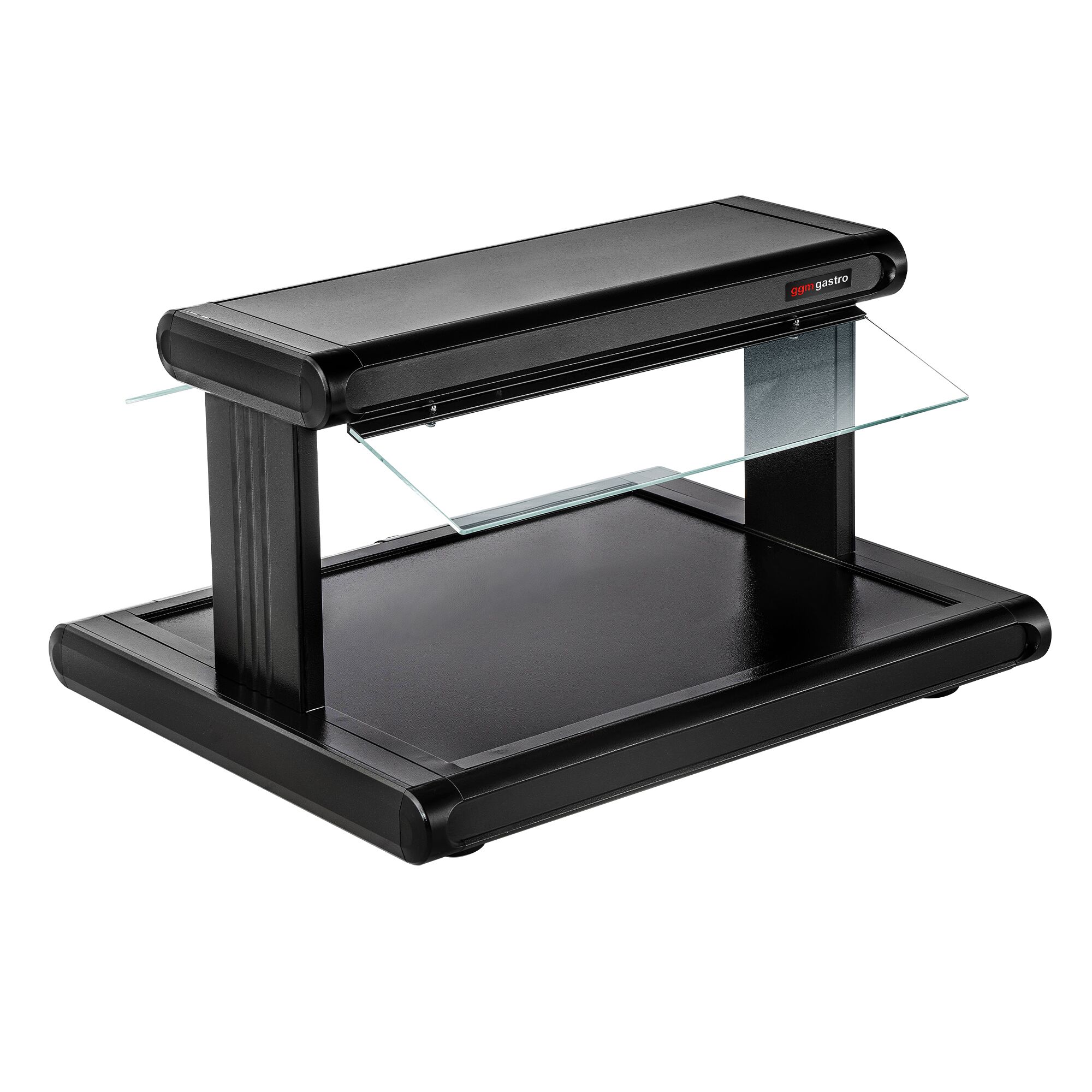 Plaque de maintien en température professionnelle avec surface en verre trempé - 919mm - 630W - avec pare-haleine en verre