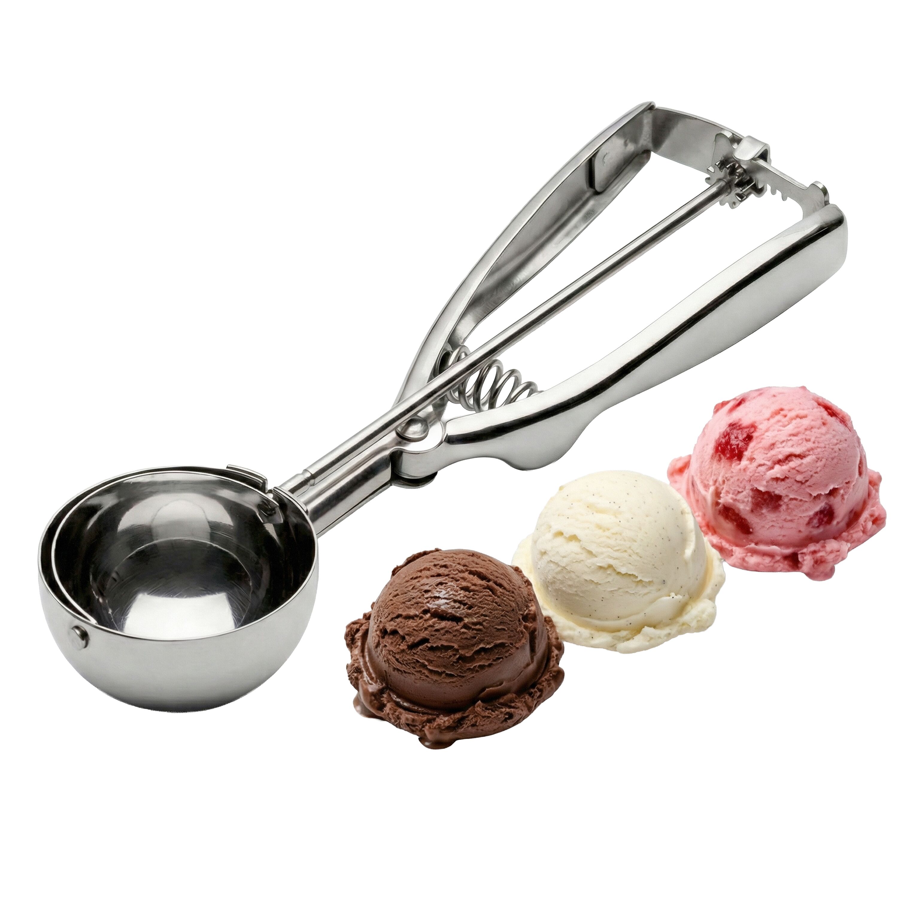 Portionneur à glace - Ø40mm - 25ml - Acier inoxydable - Compatible lave-vaisselle