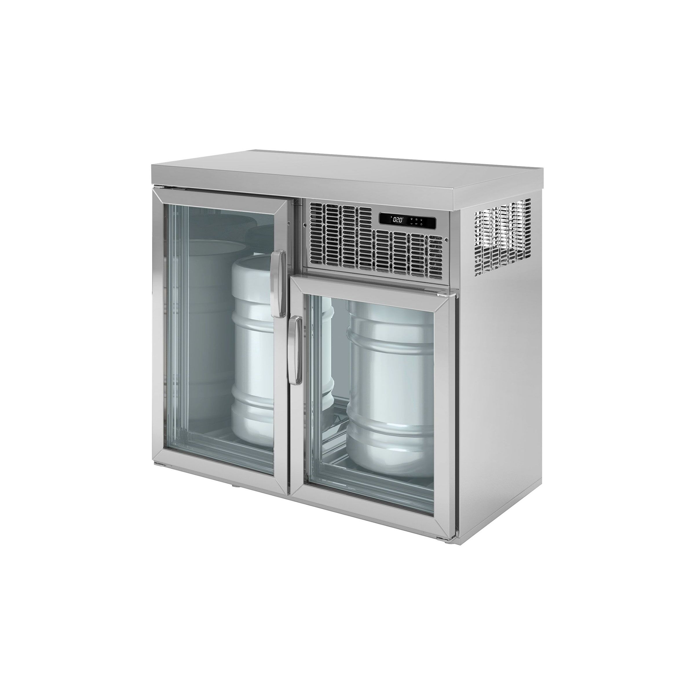 Refroidisseur de fûts - 2x50L fûts - 1100x600mm - avec 2 portes vitrées
