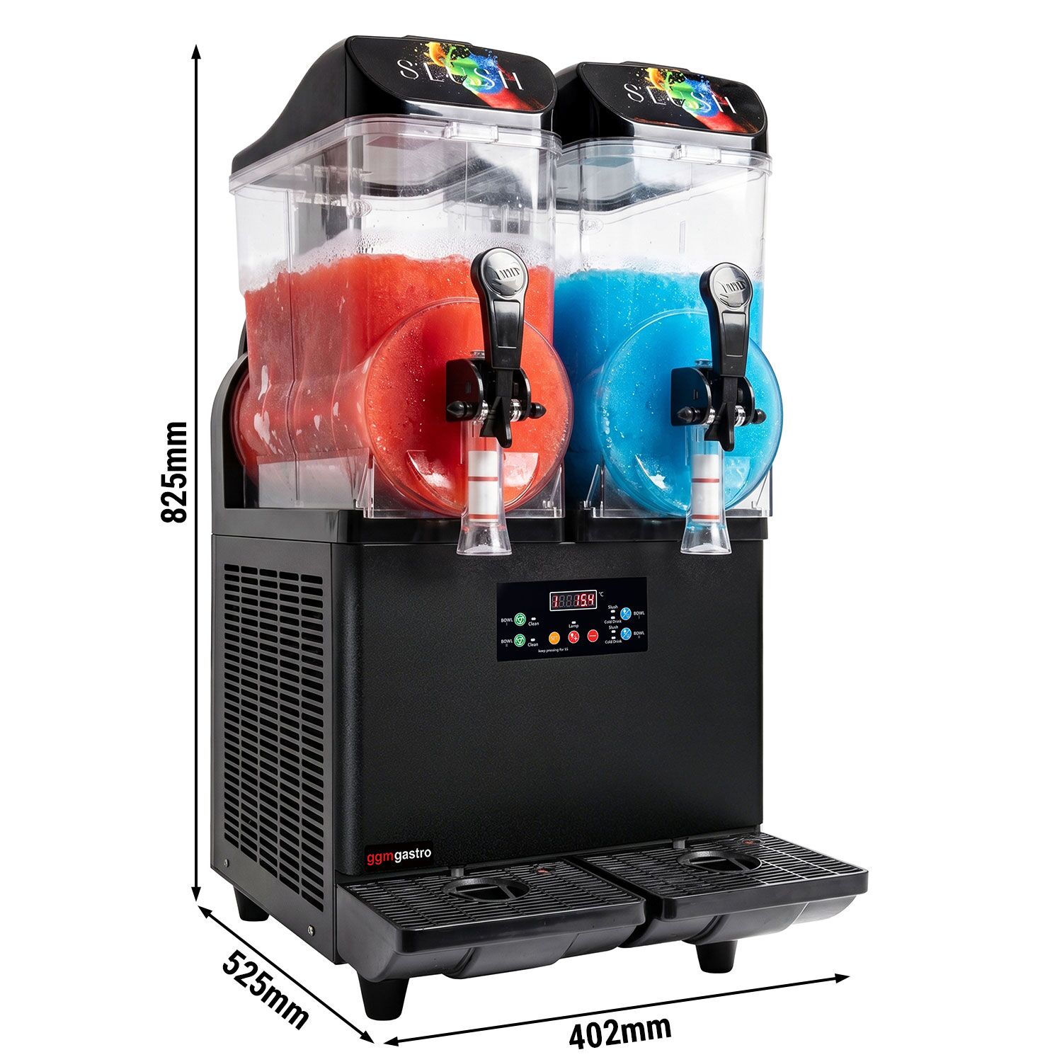 Slush machine – 2 x 12 litres – 850 watts – digital