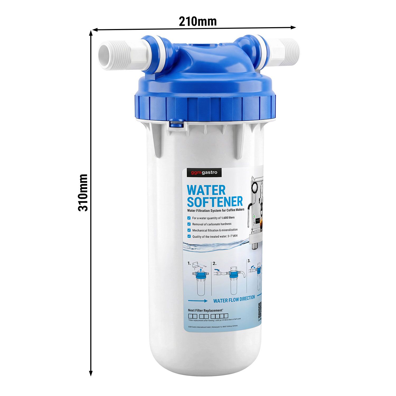 Wasserfiltersystem/Entkalker für Kaffeemaschinen - 1600 Liter