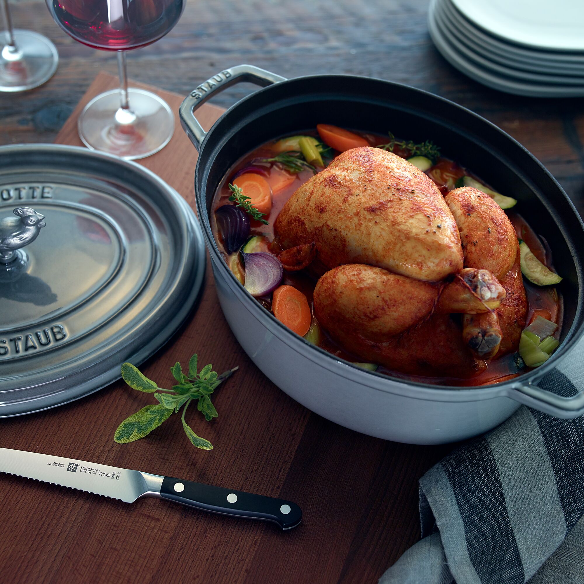 STAUB | LA COCOTTE - kokotka - oválná - 370 mm - litina - grafitově šedá
