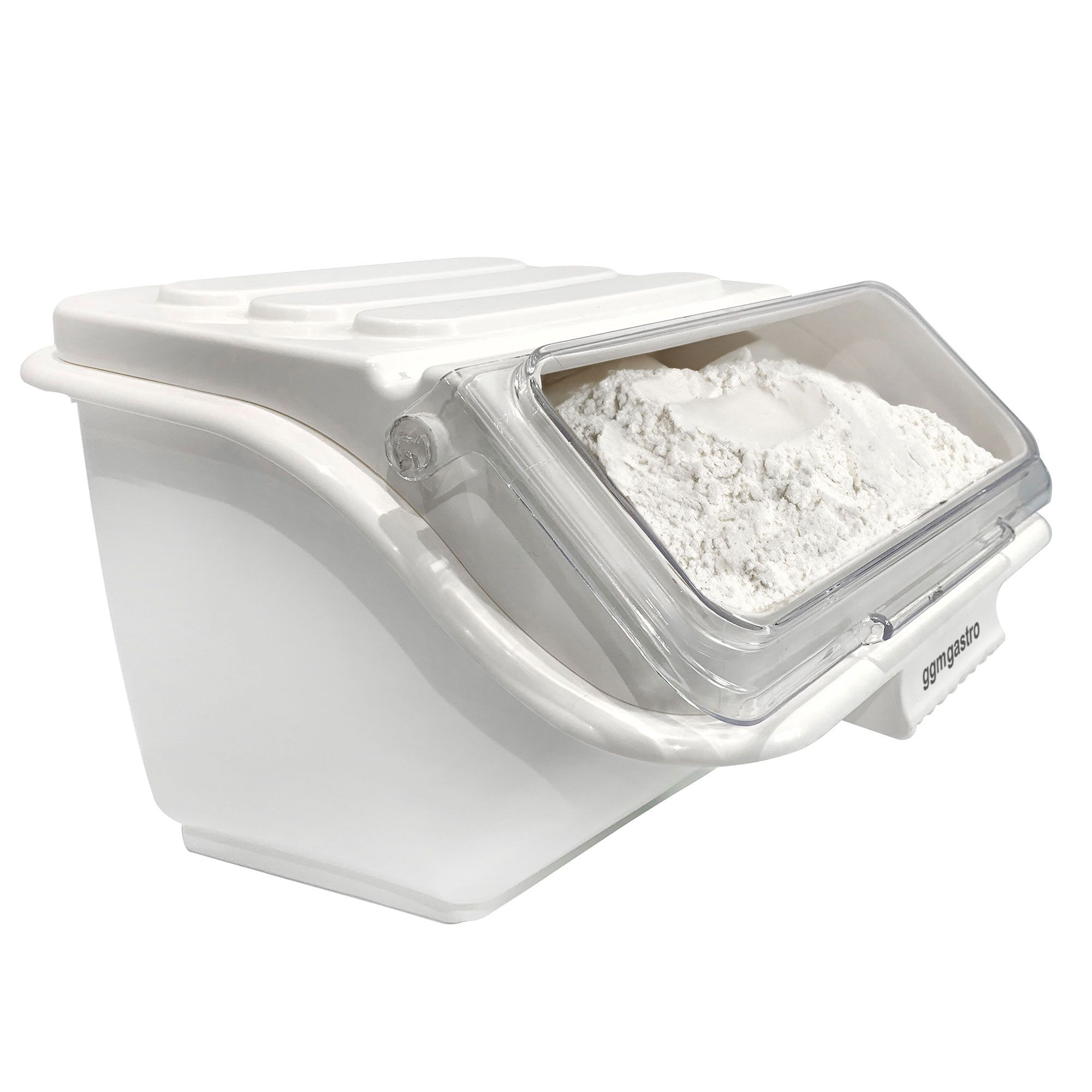 Ingredient Bin - with Flip Lid - 8L - Polypropylene - White - Stackable