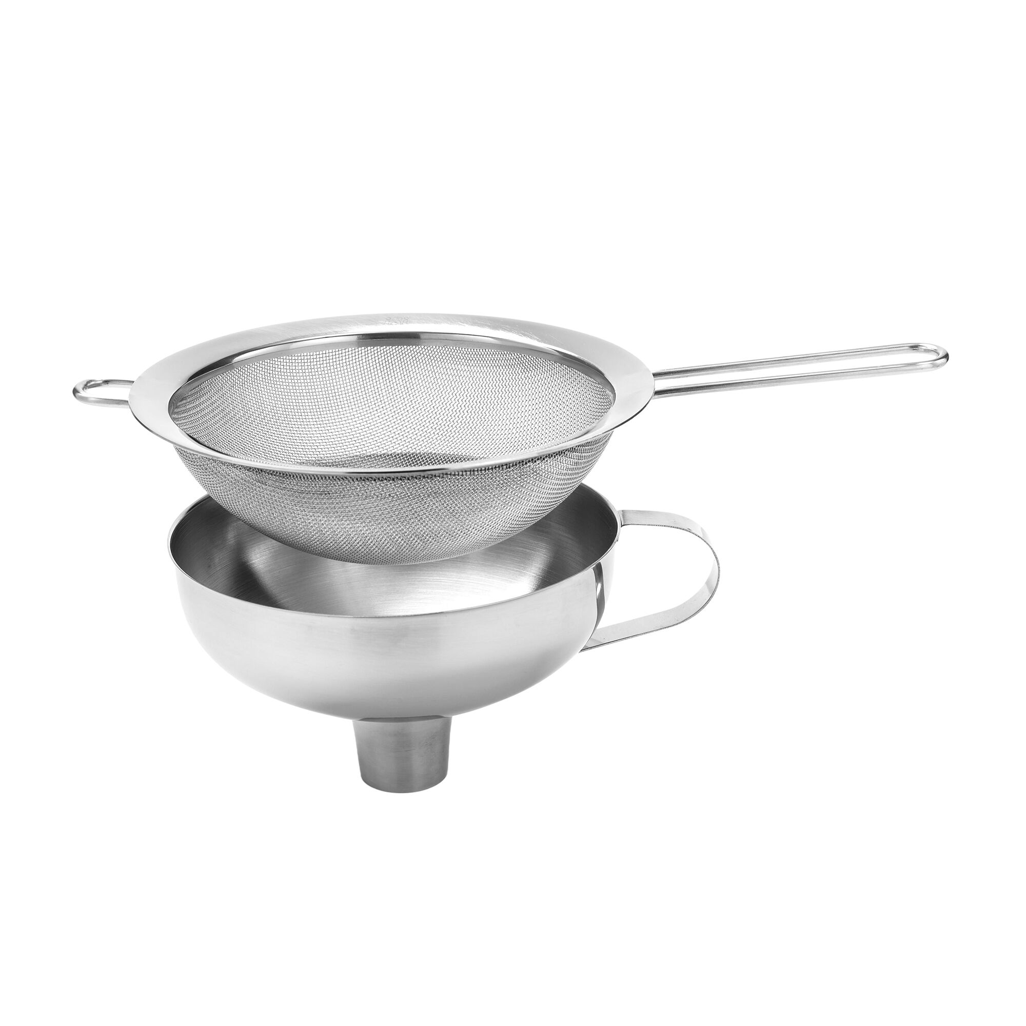 ISI | Entonnoir avec tamis - 2 pcs - inox