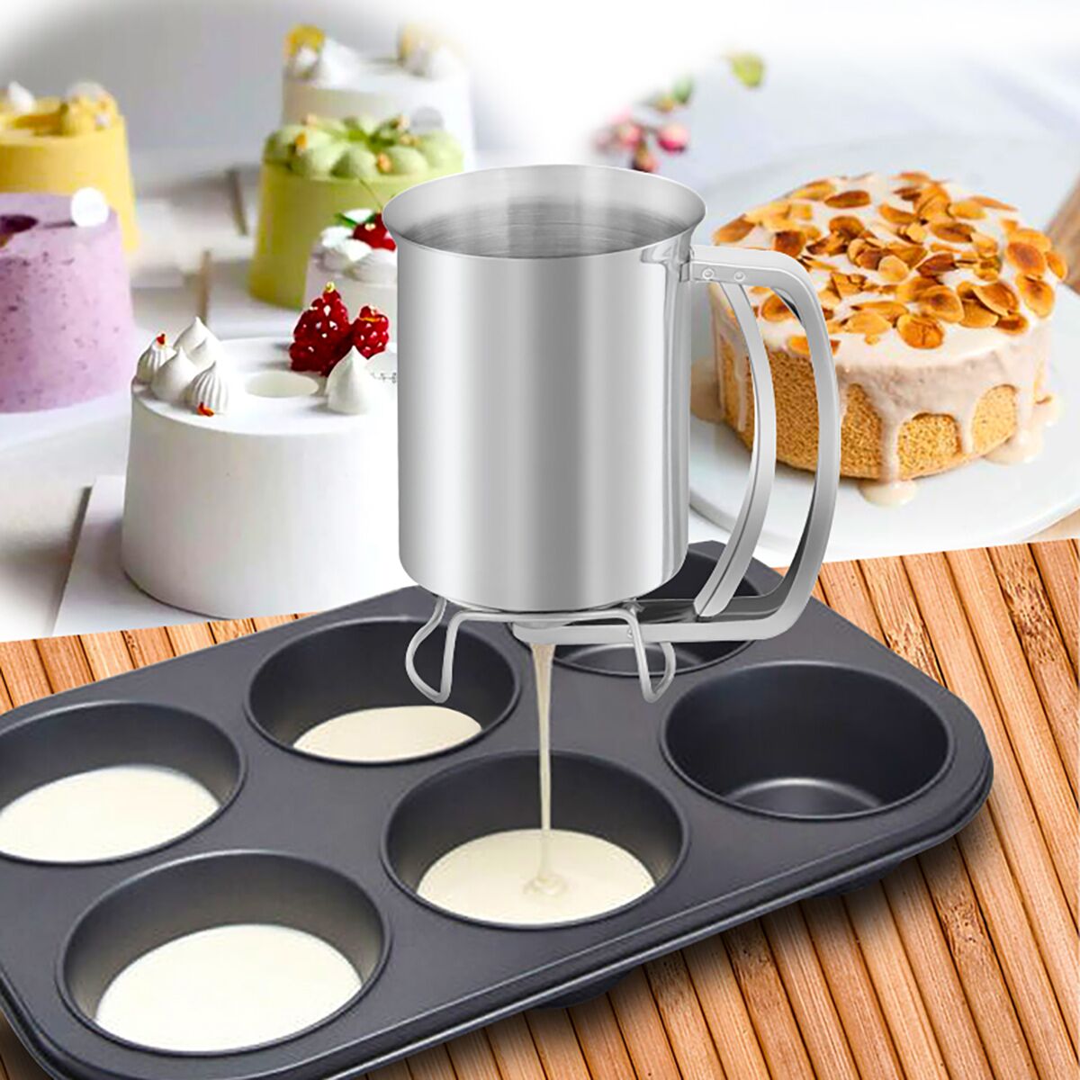 Doughnut Dispenser - Manual - 0.4 L - Stainless steel