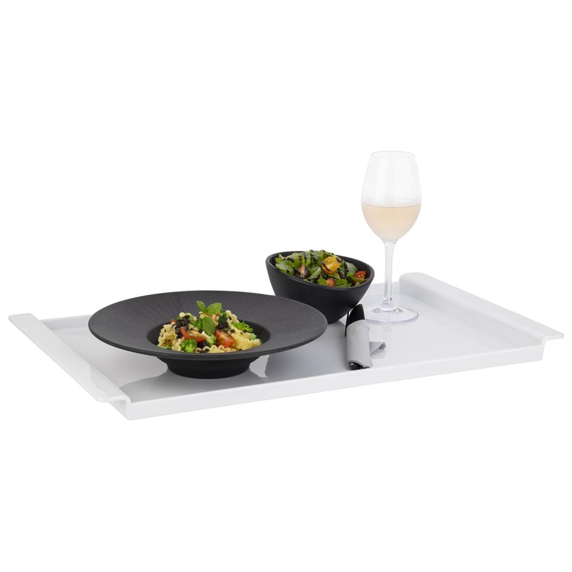 (6 pièces) NERO - Assiette - Creuse - Mélamine - Ø 290 mm