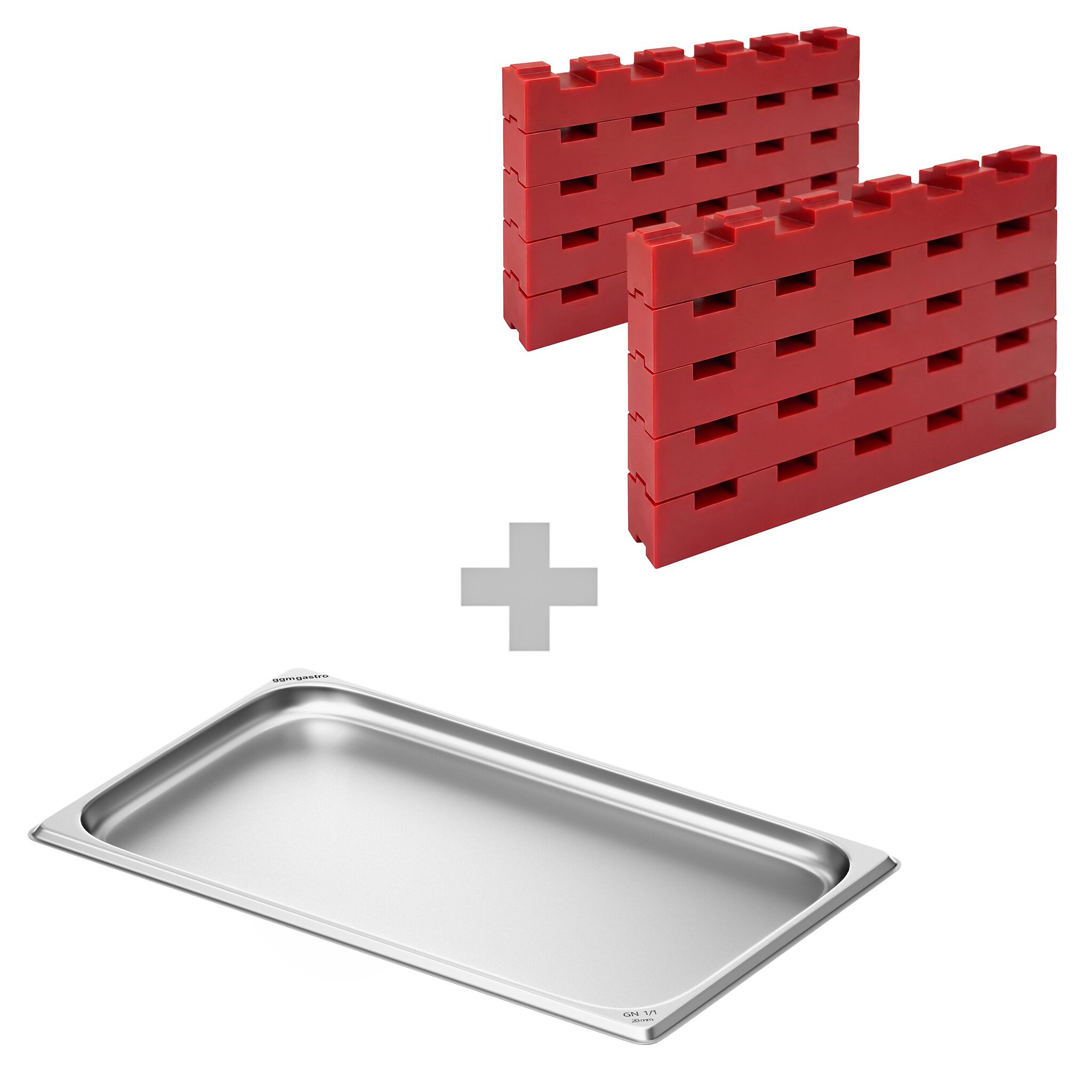 Kebab skewer holder – stackable – holds up to 25 kebab skewers – (polyethylene)