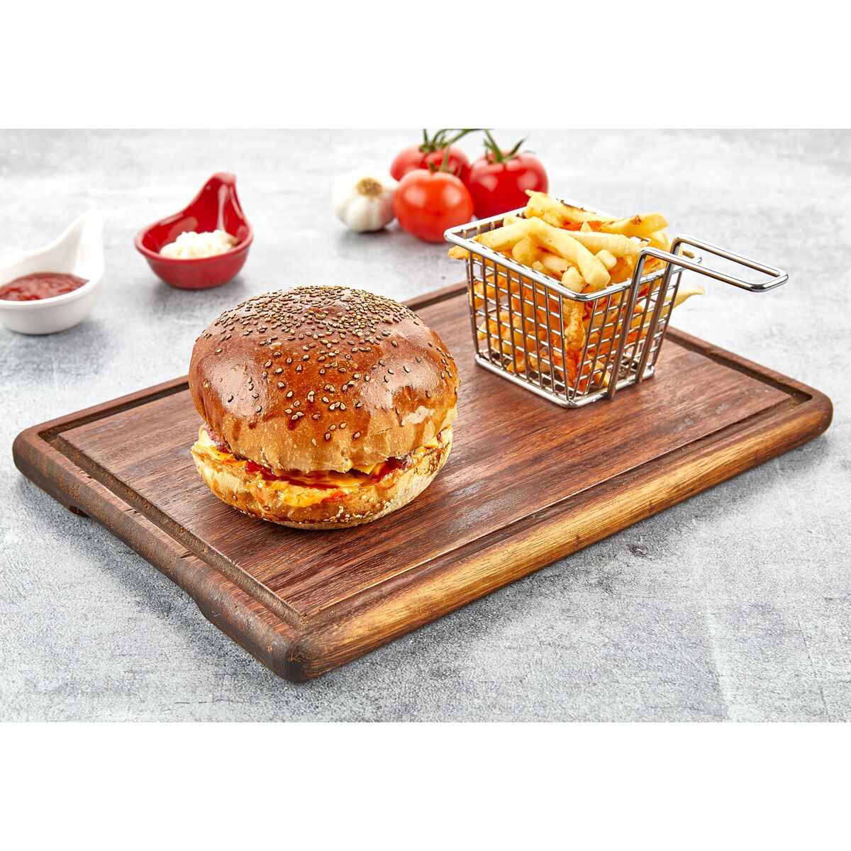 (6 pcs) Steak Board - Iroko Wood - 400x250mm