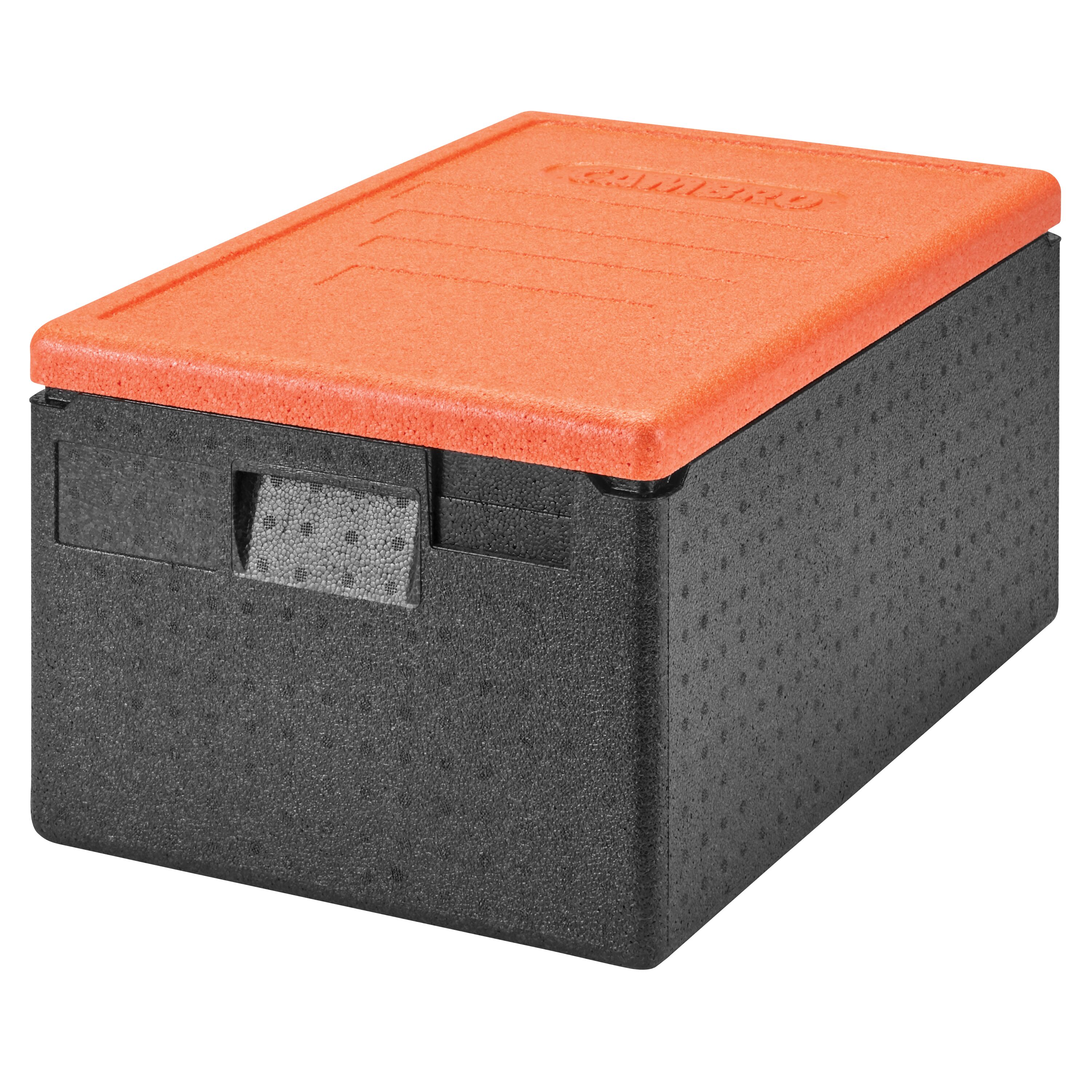 CAMBRO | CAM GOBOX® - Toploader - GN 1/1 - Negru - Capac portocaliu 