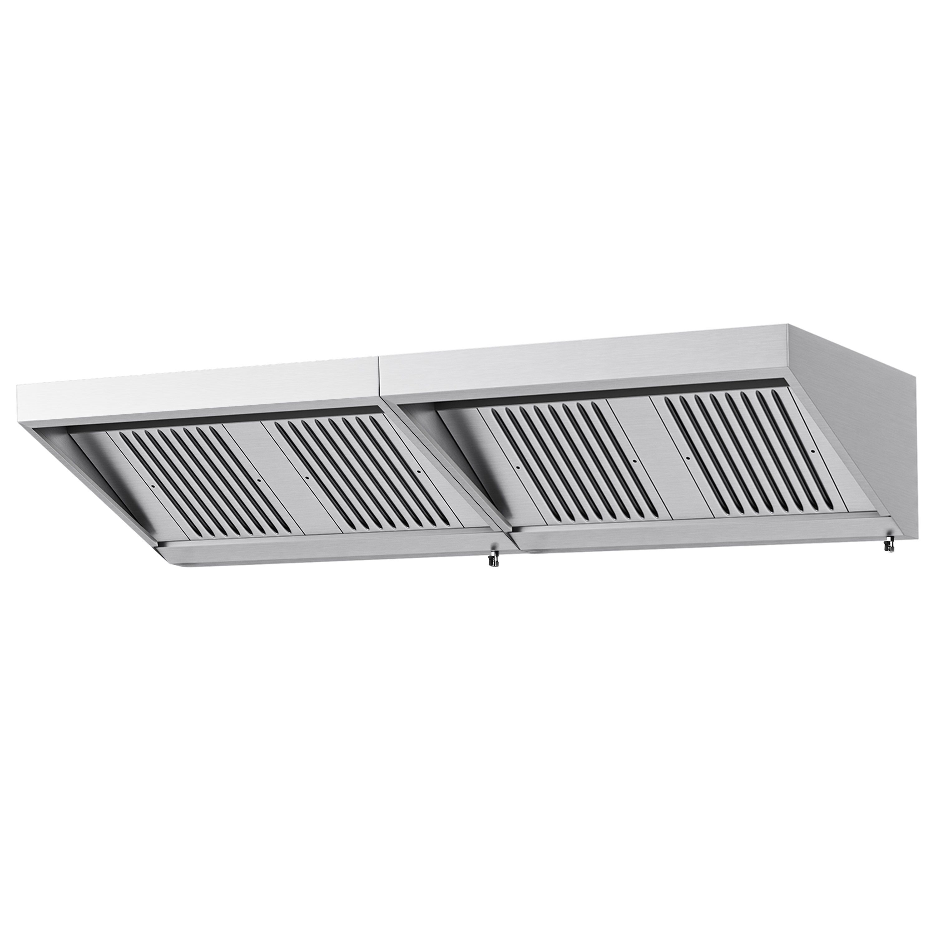 Commercial Wall-Mounted Extraction Canopy - 2600mm - with Baffle Filters & LED Lighting