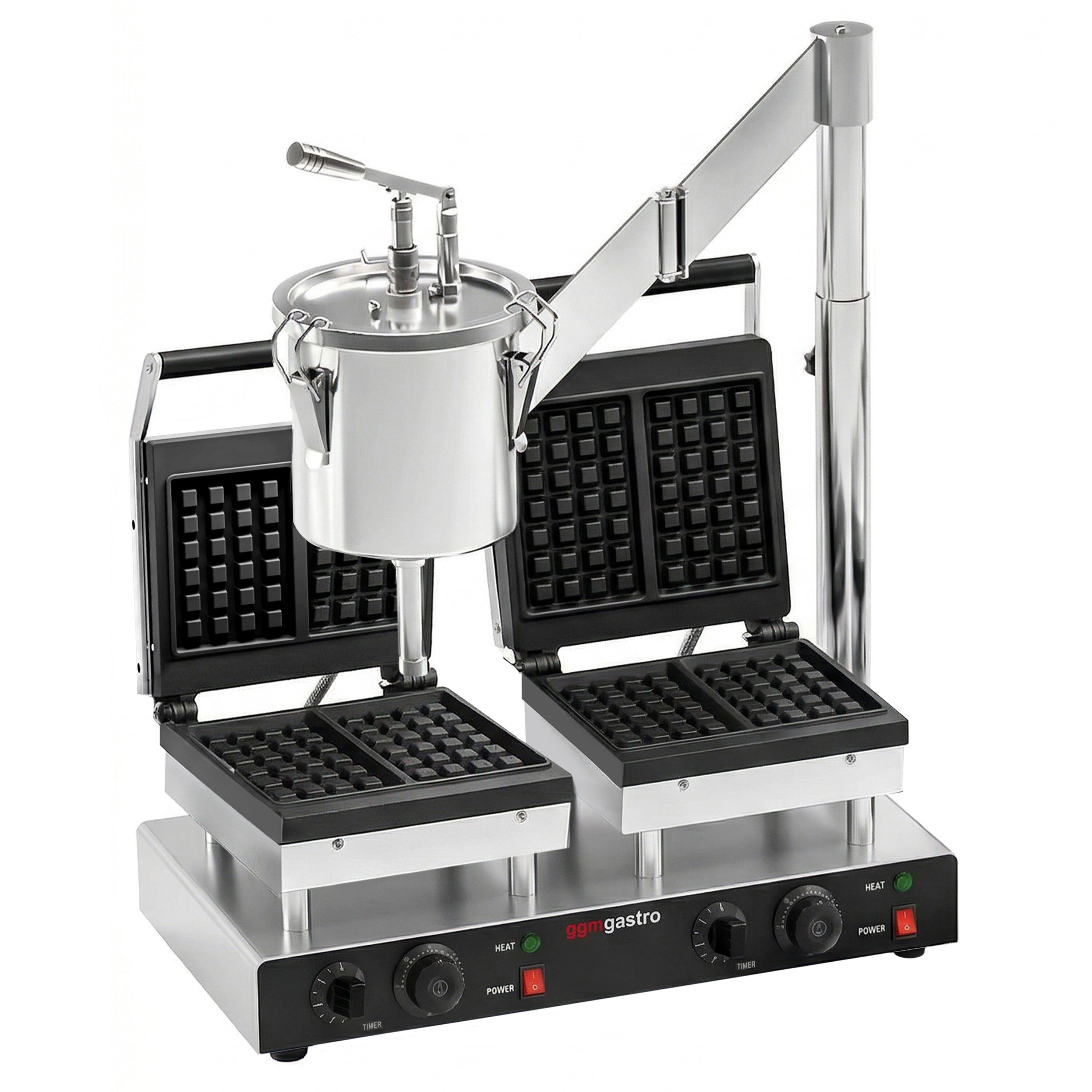 Distributeur de pâte à crêpes/gaufres - Manuel - 4L - Taille réglable - Acier inoxydable
