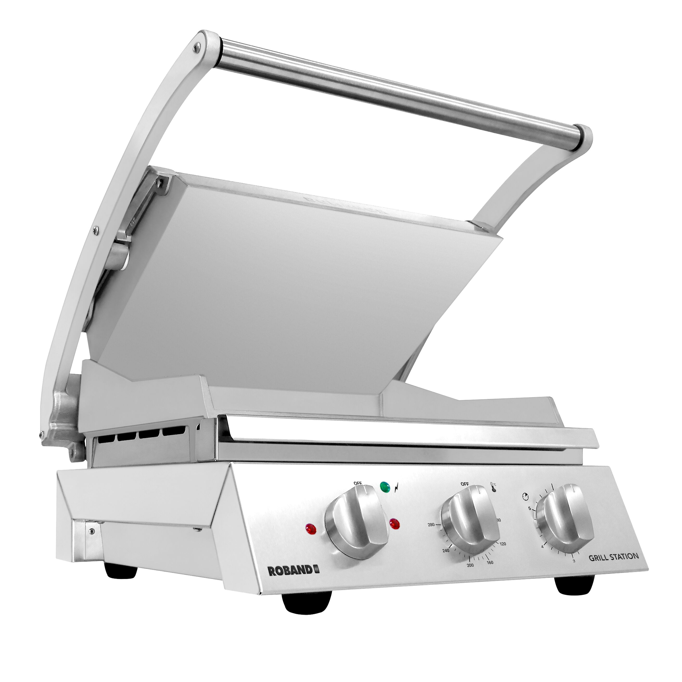 ROBAND | Electric Panini & Burger Contact Grill - Smooth Top & Bottom - 375 x 275 mm - 2.25 kW