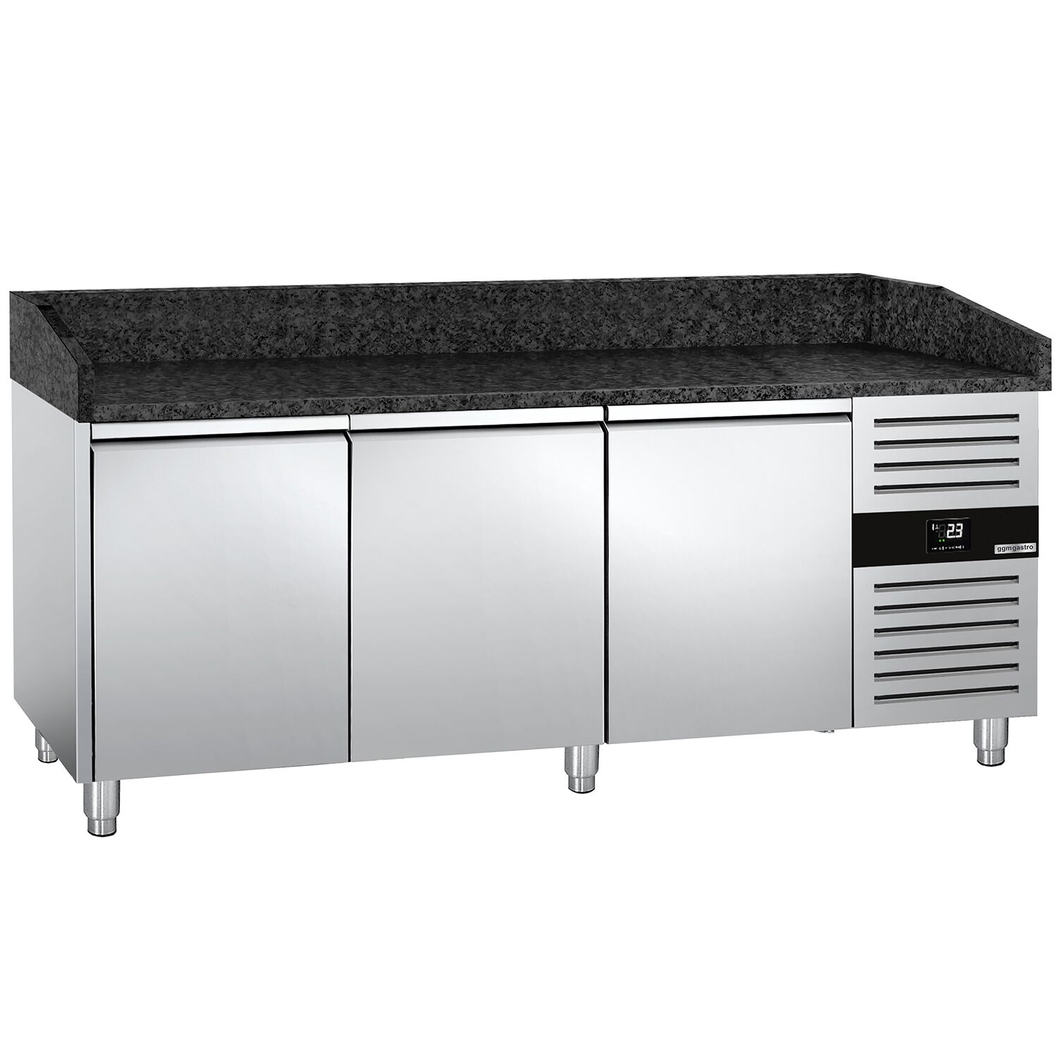 Pizzapult PREMIUM - 2000x800 mm - 3 ajtó - gránit munkalappal