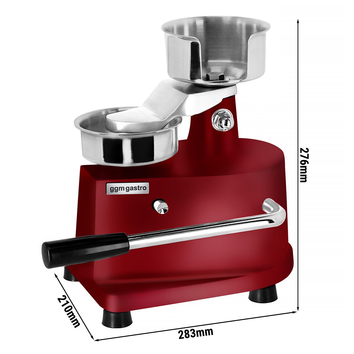 Machine à hamburgers manuelle - Ø 100 mm - Rouge